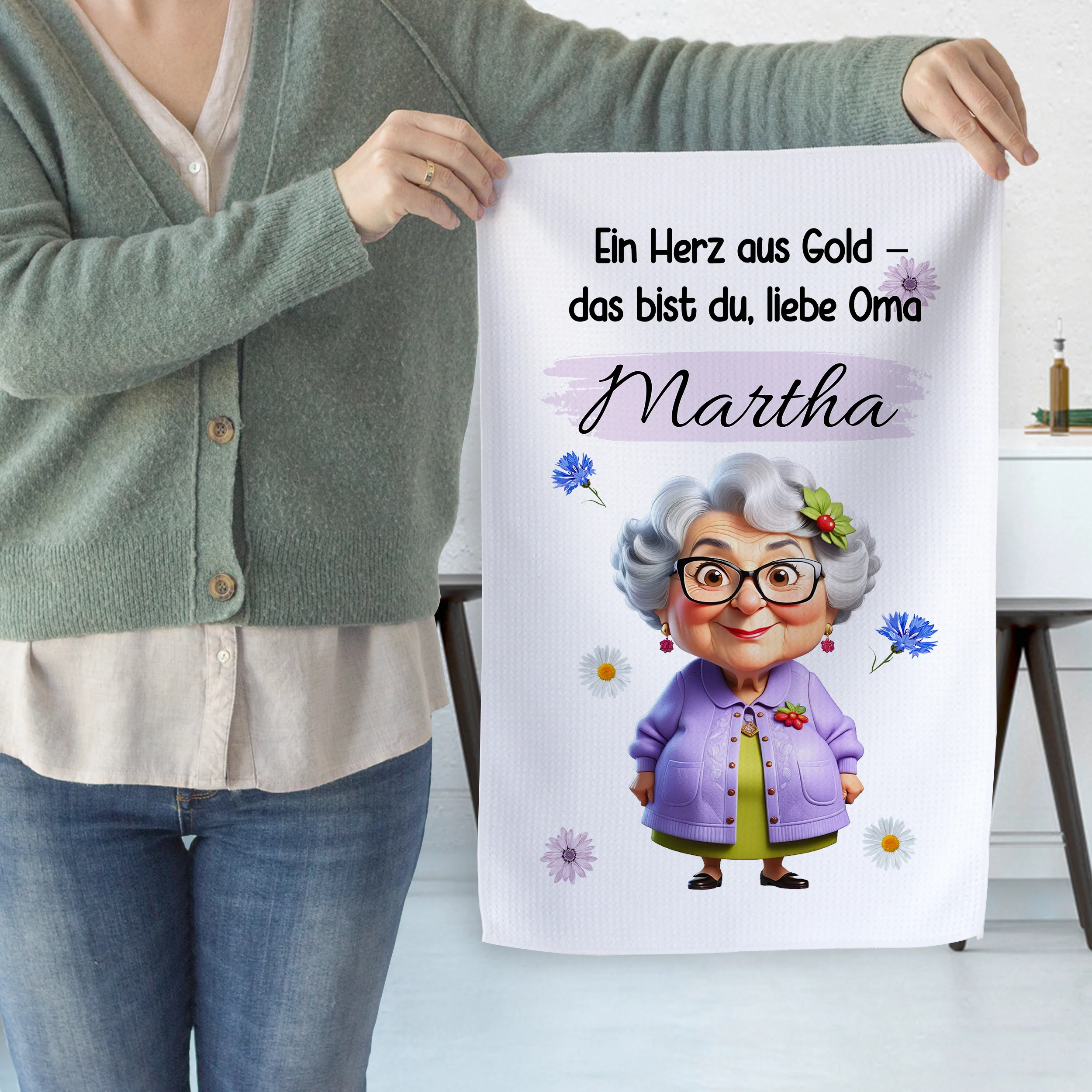 Geschirrtuch Oma Martha - Ein Herz aus Gold für die beste Oma - Image 2