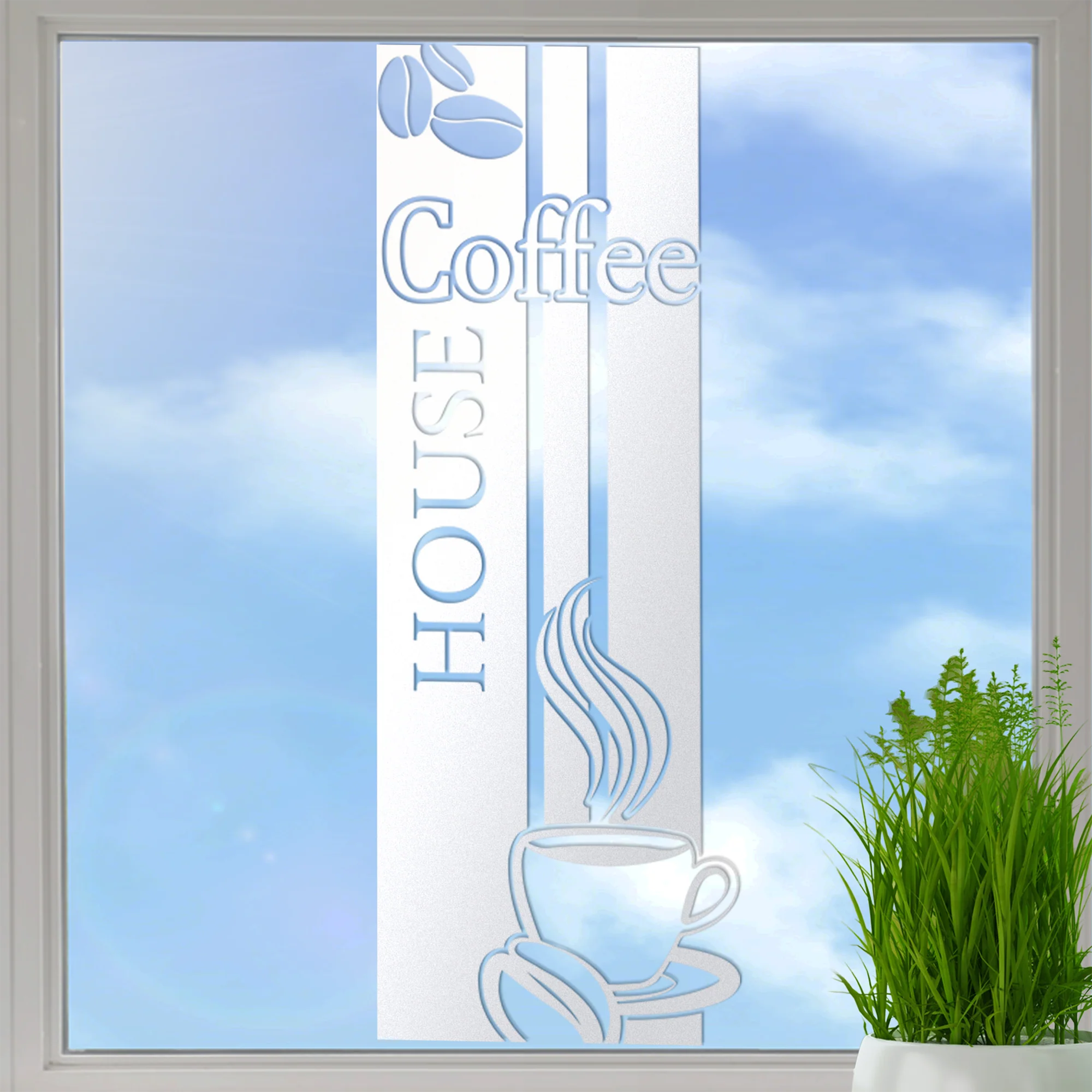 Glastür Aufkleber Coffee House - Image 3