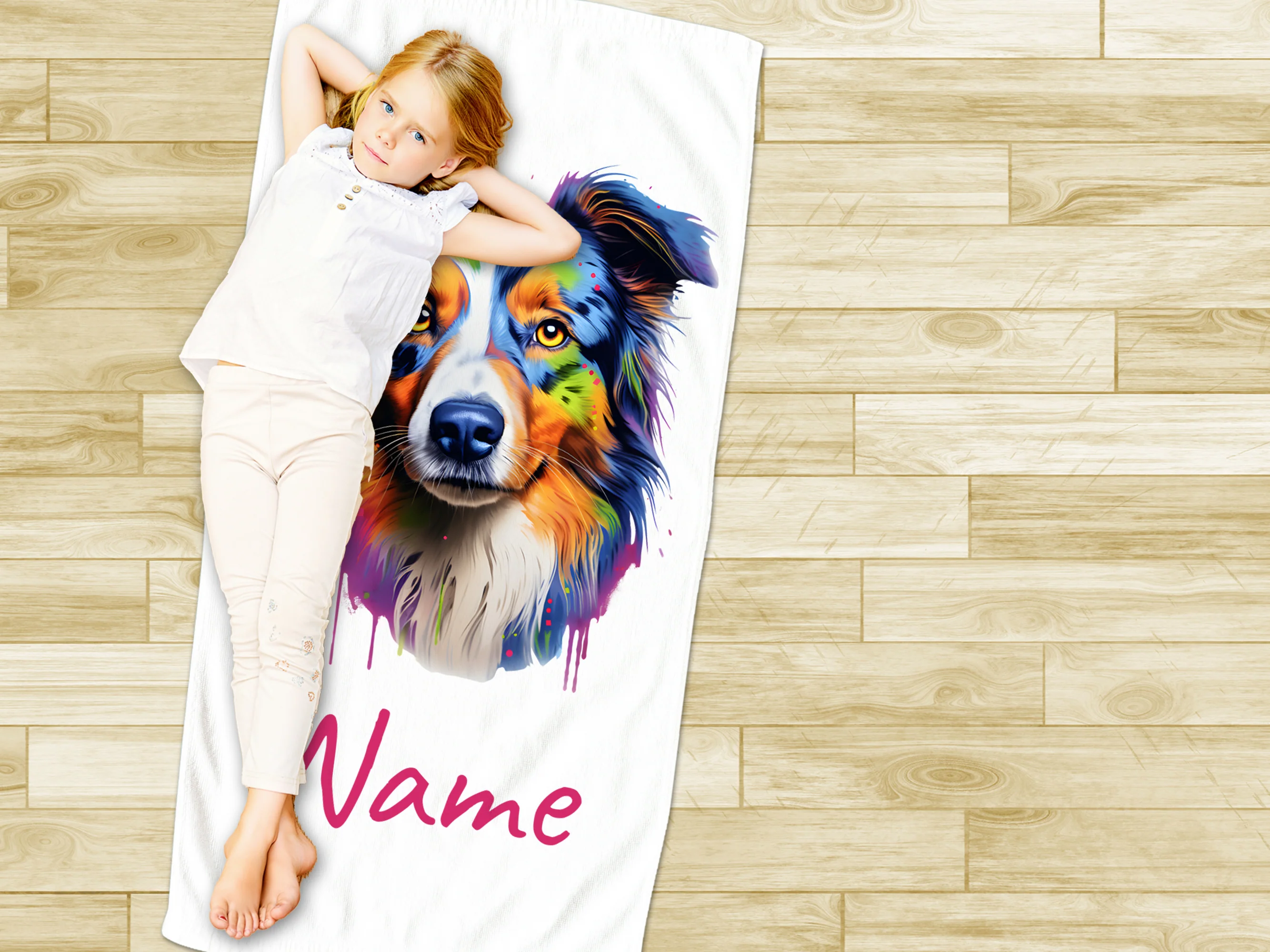 Handtuch Australian Shepherd mit Namen - Image 3