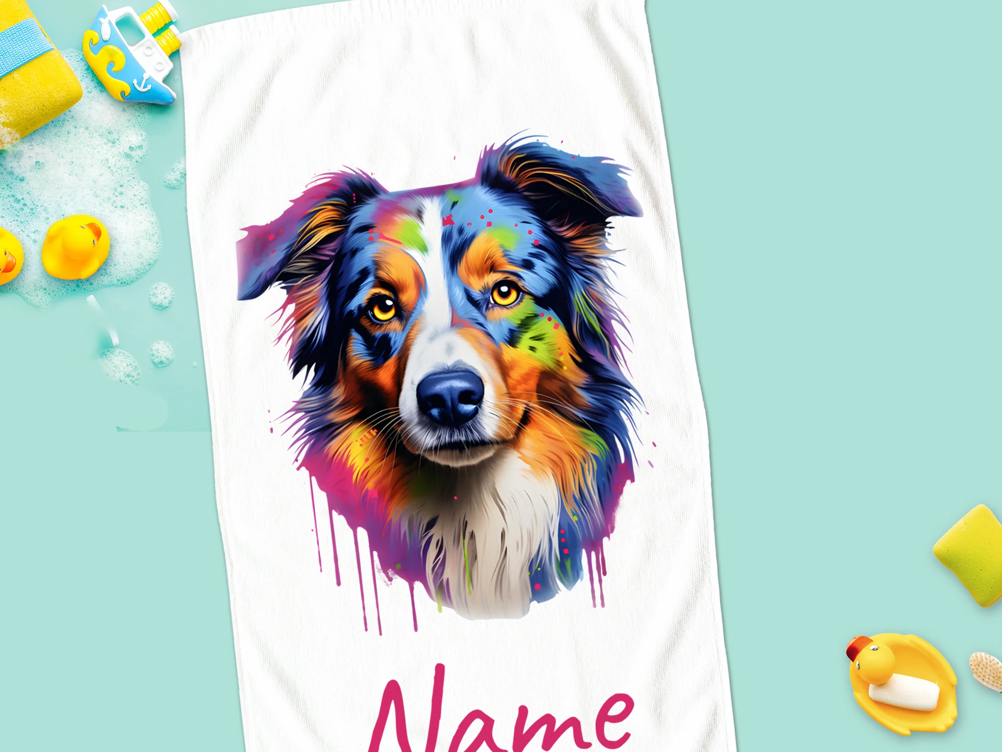 Handtuch Australian Shepherd mit Namen - Image 4