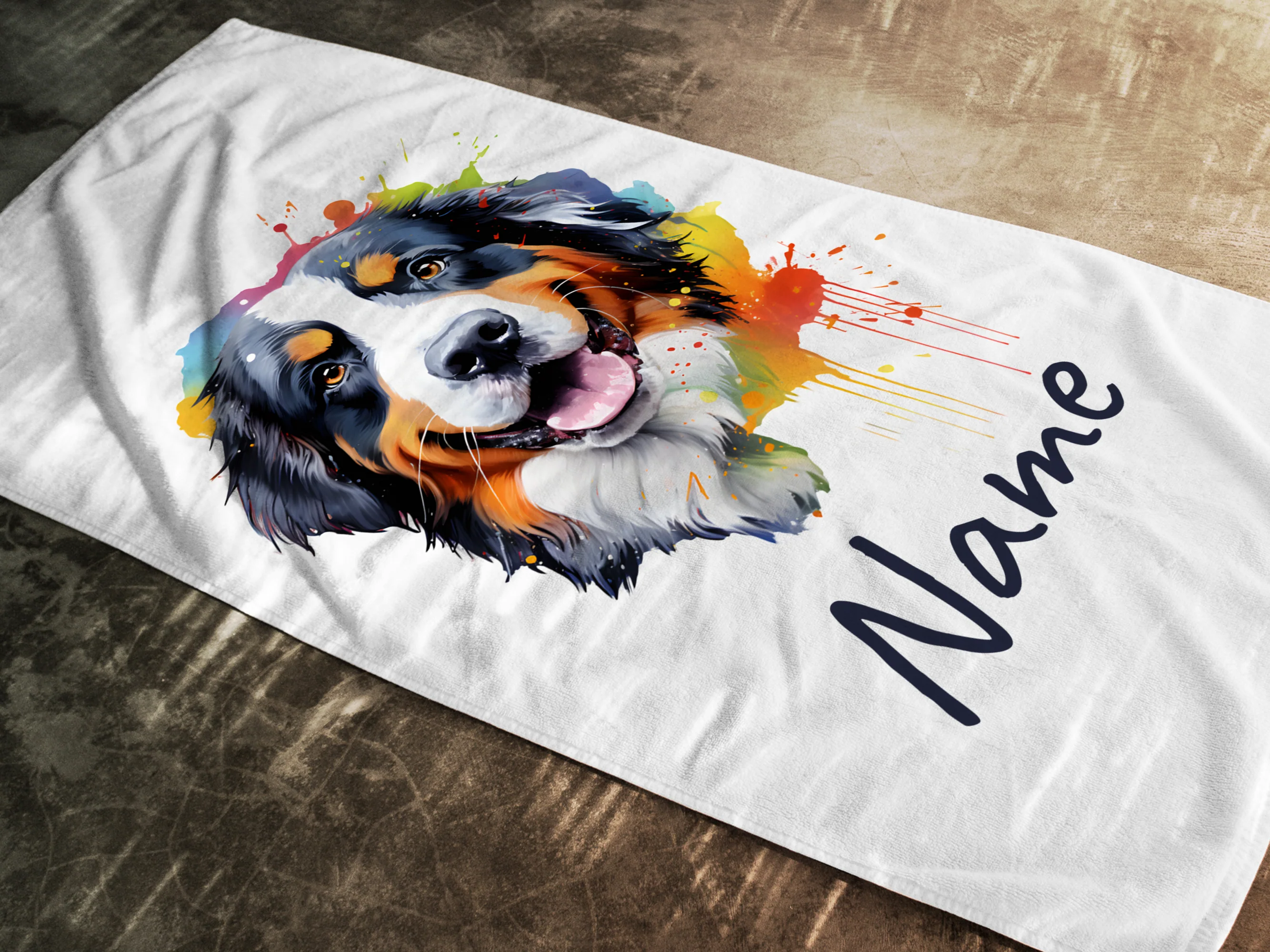 Handtuch Berner Sennenhund mit Namen - Image 2