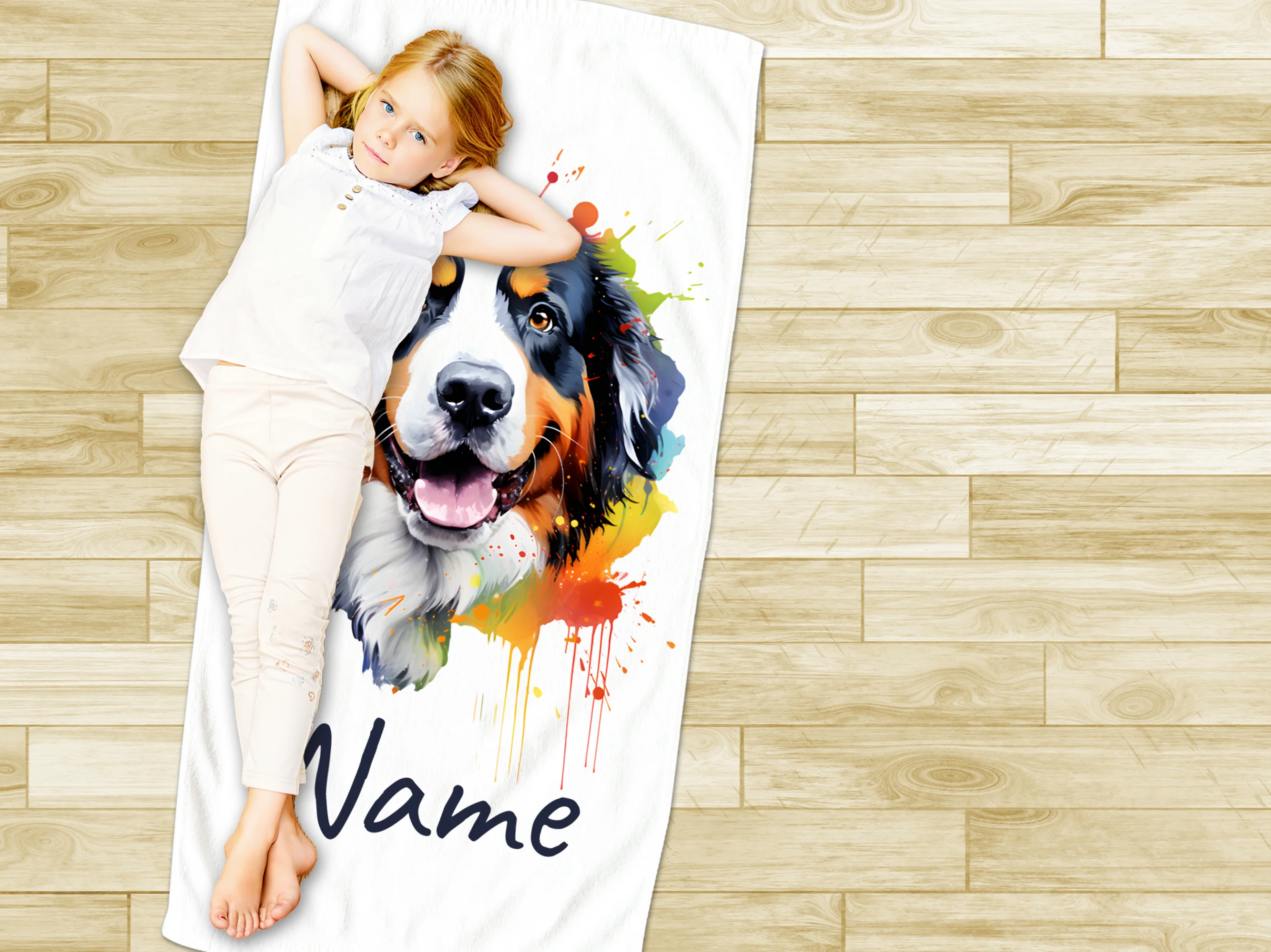 Handtuch Berner Sennenhund mit Namen - Image 3