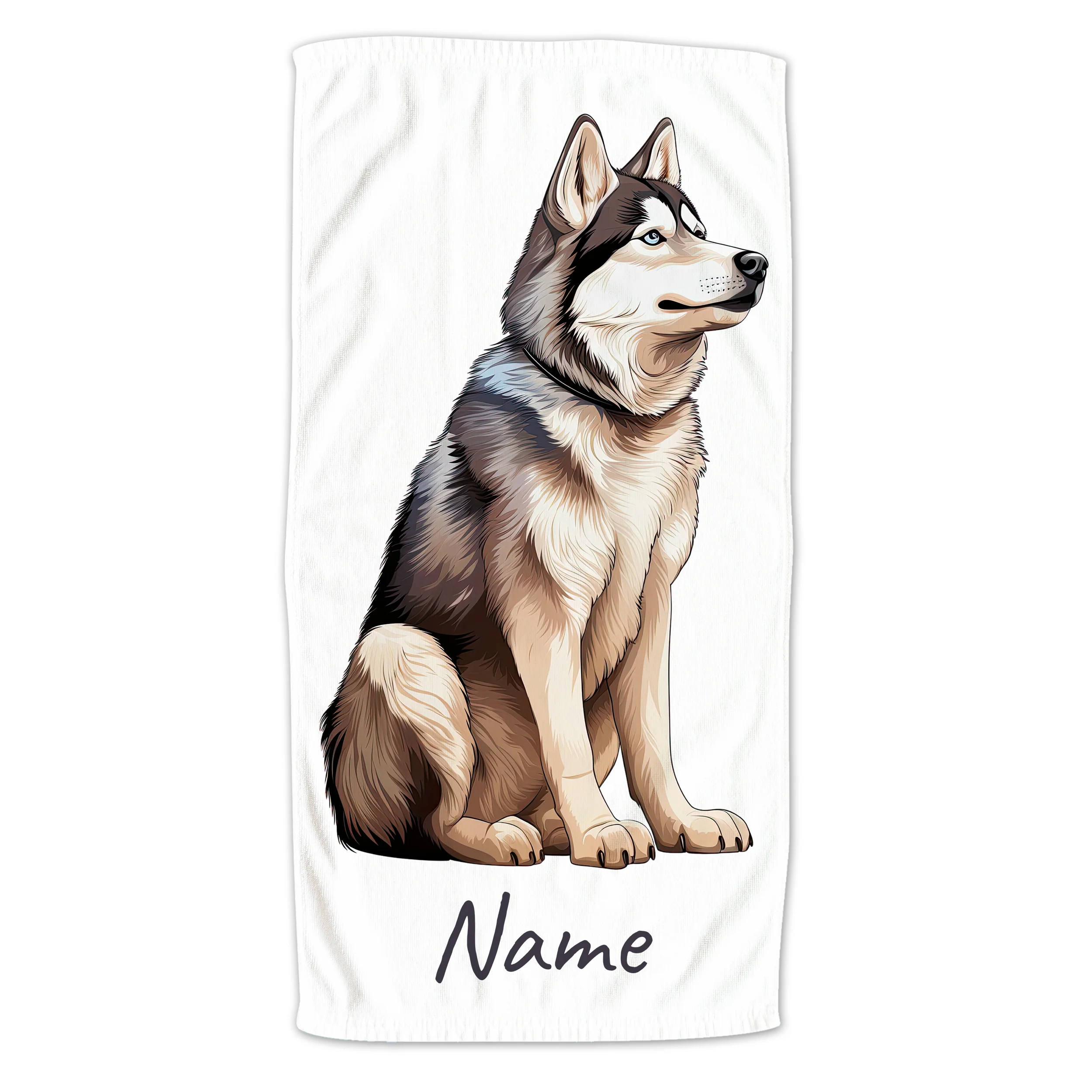 Handtuch mit Husky-Motiv