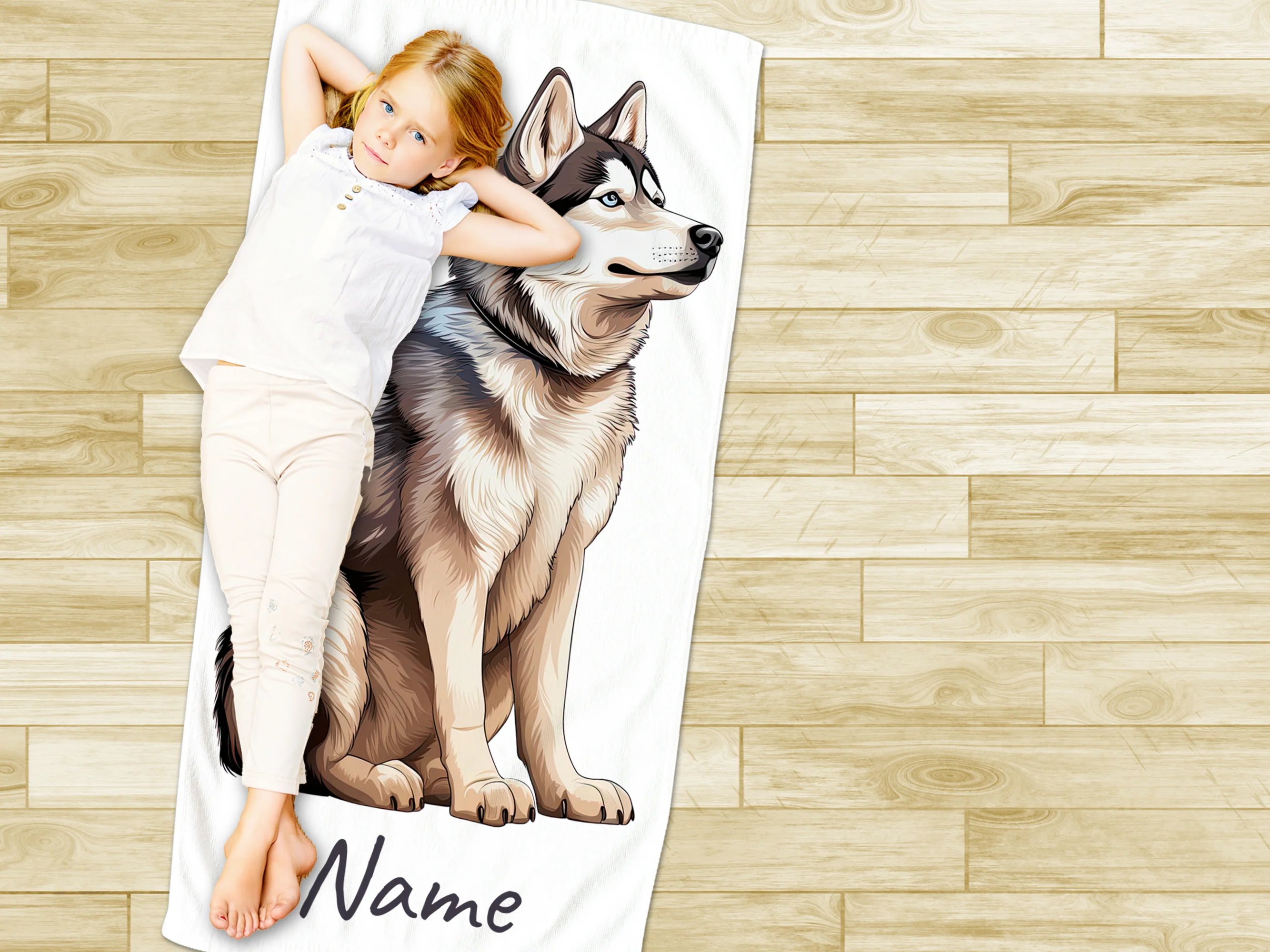 Handtuch mit Husky-Motiv - Image 3