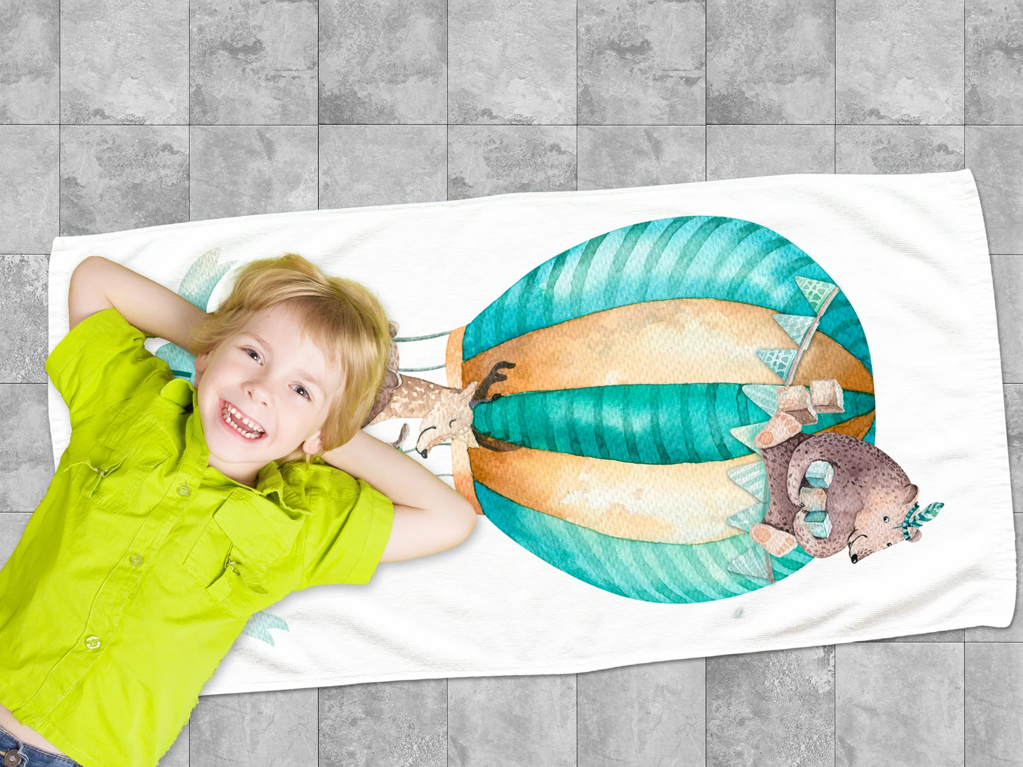 Handtuch mit Tieren im Heißluftballon - Image 3