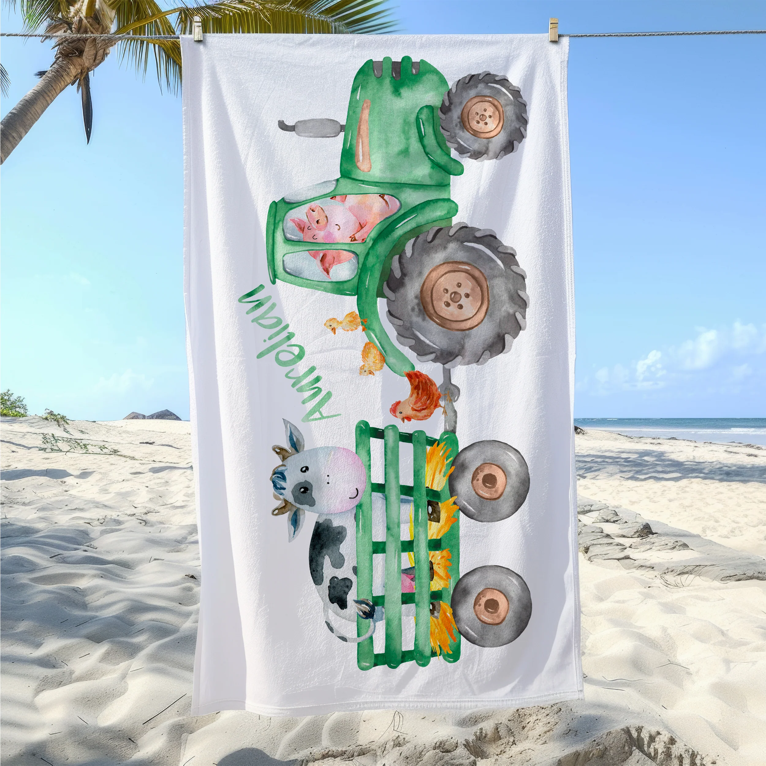 Handtuch Traktor mit Kuh - Image 5