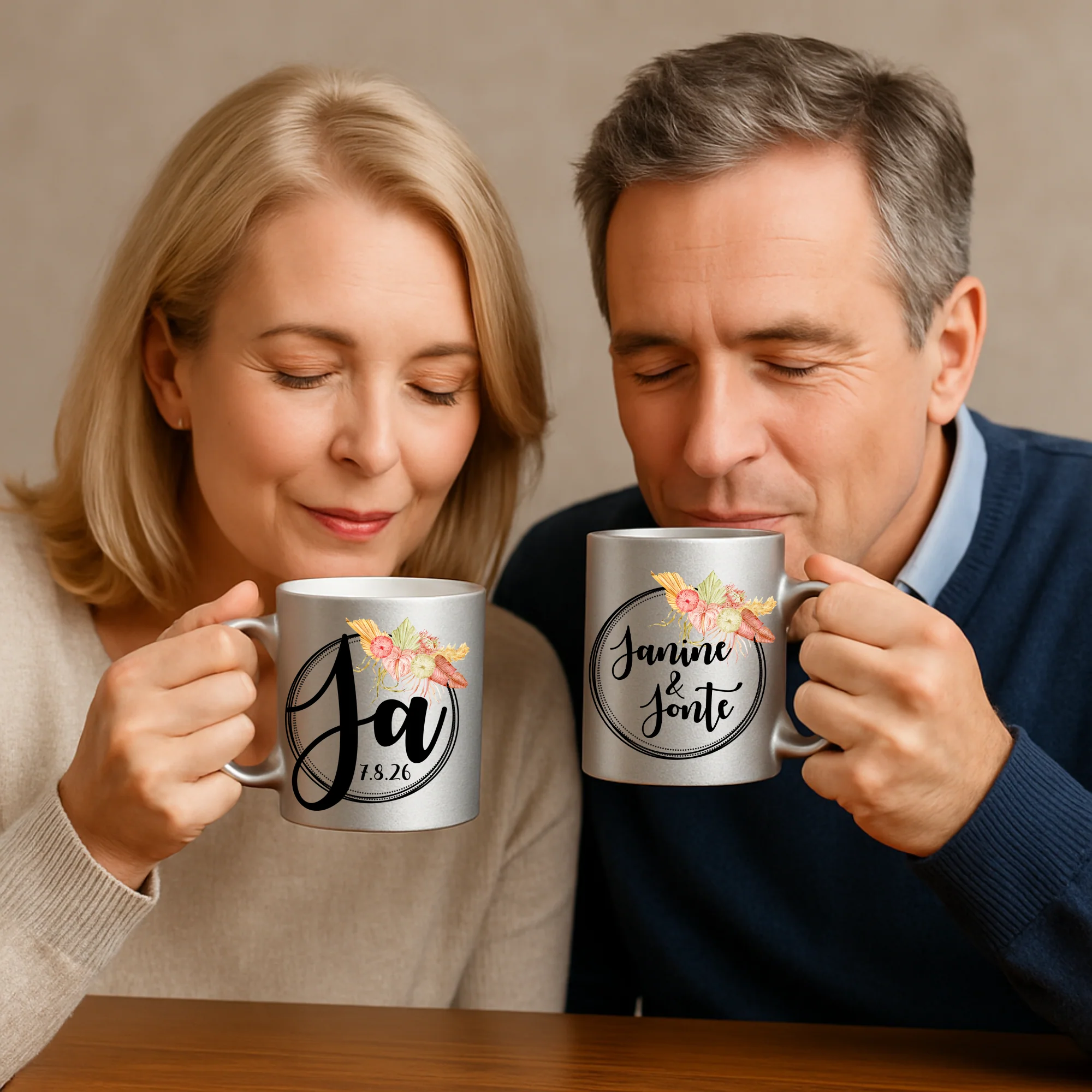 Hochzeitsgeschenk - Geschenkset Zwei Tassen - Image 3