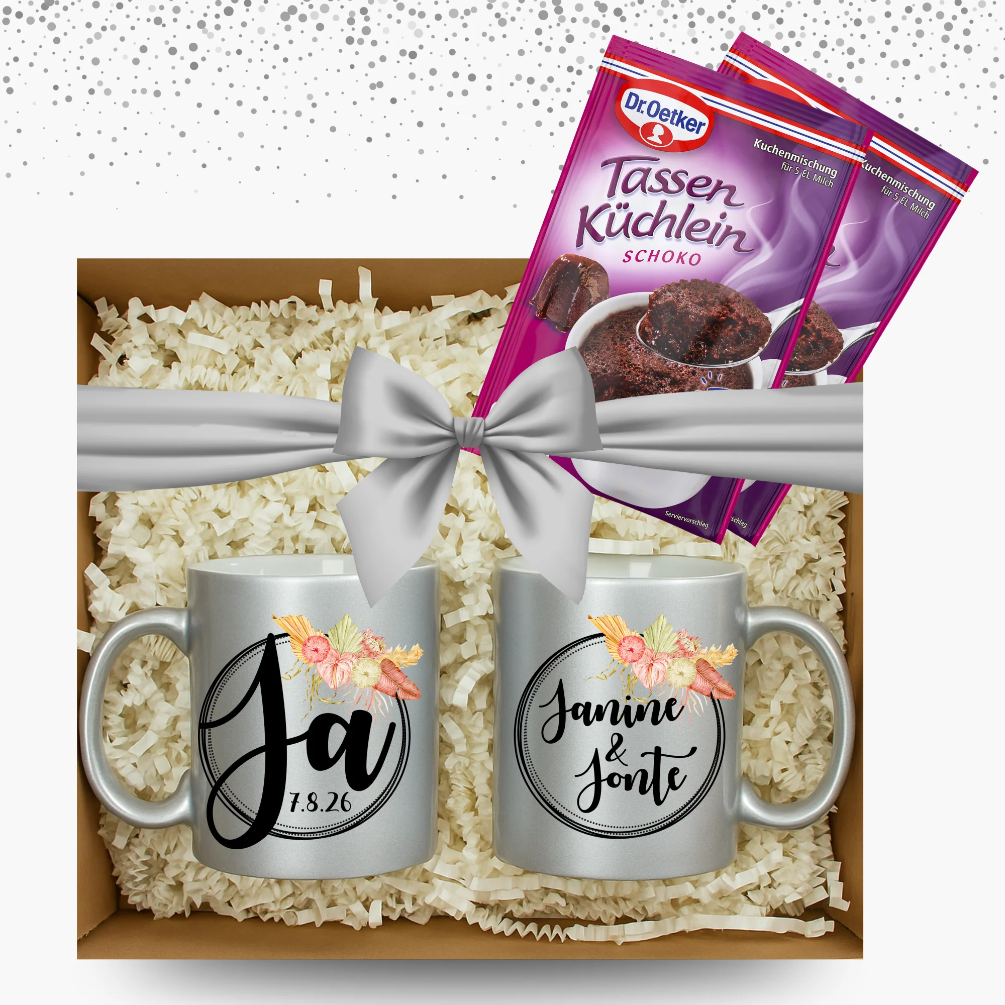 Hochzeitsgeschenk - Geschenkset Zwei Tassen - Image 6