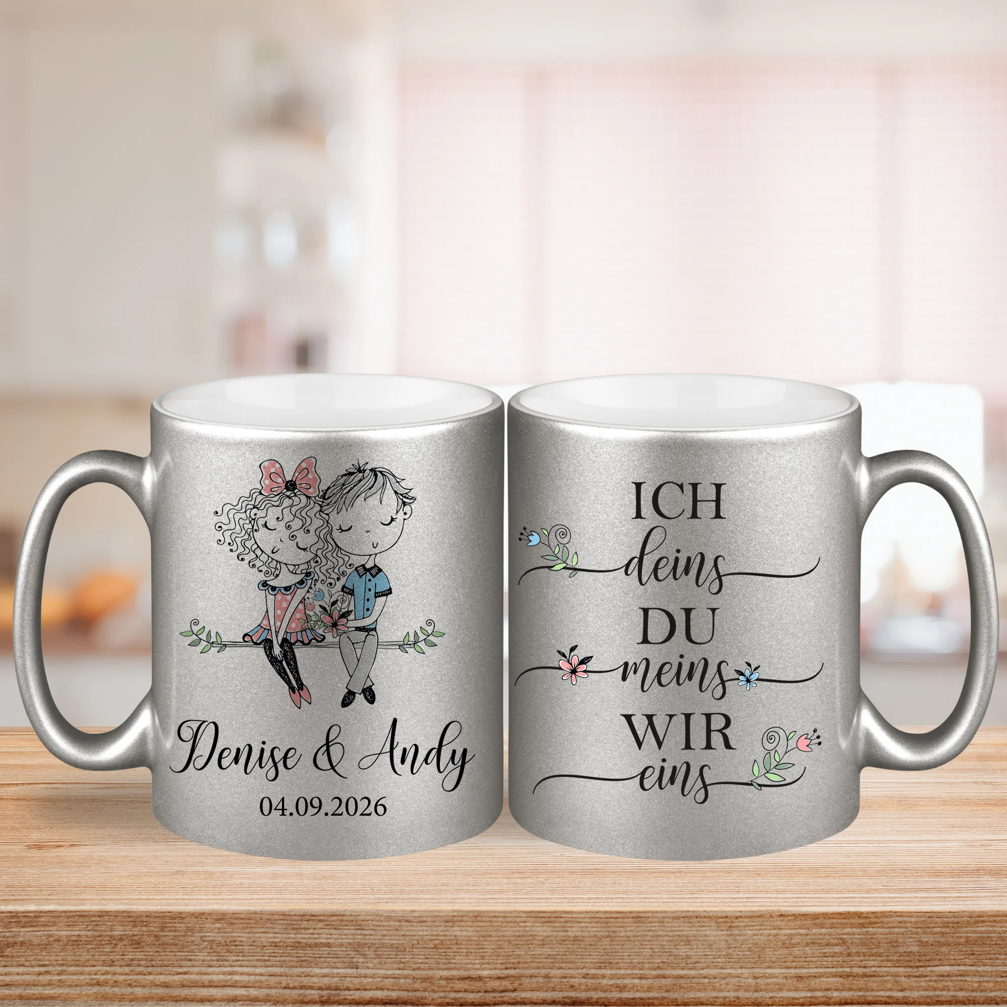 Hochzeitsgeschenk - Geschenkset Zwei Tassen - Image 4