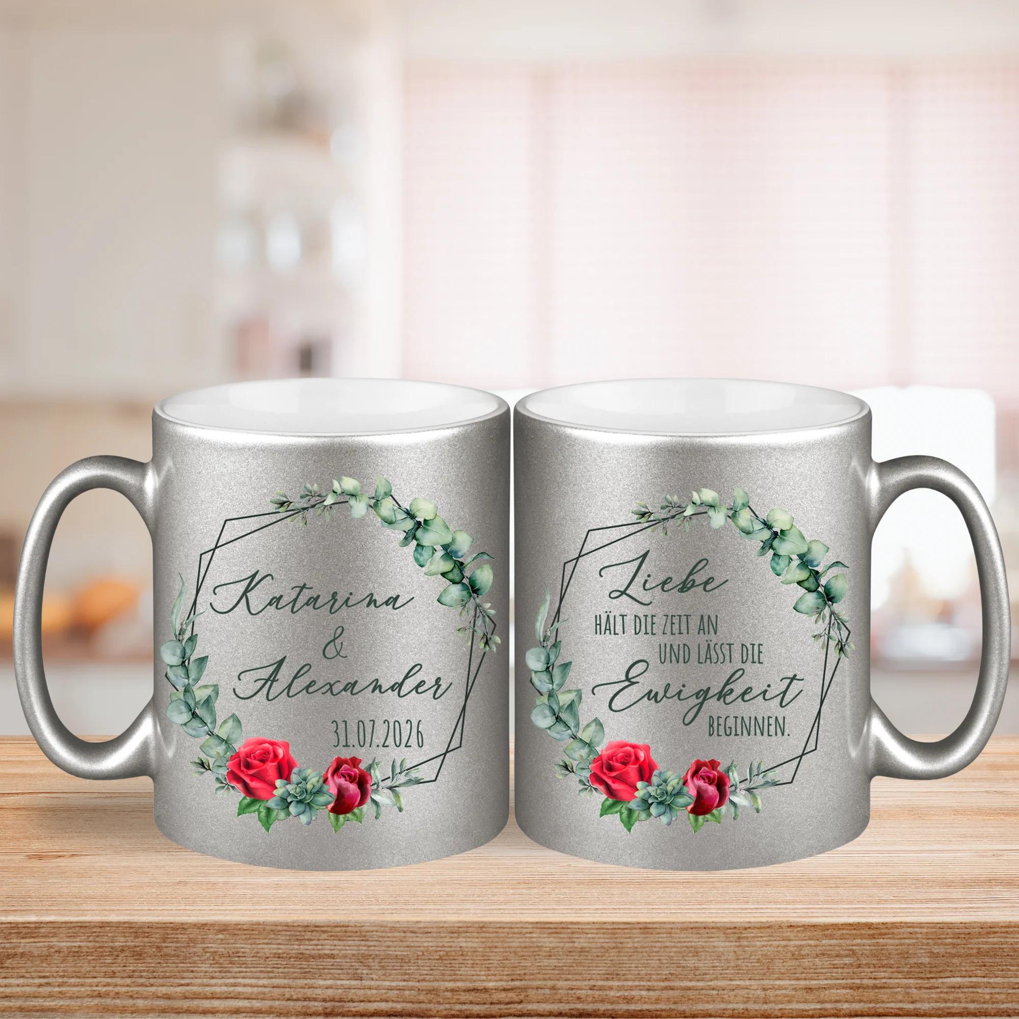 Hochzeitsgeschenk - Geschenkset Zwei Tassen - Image 3