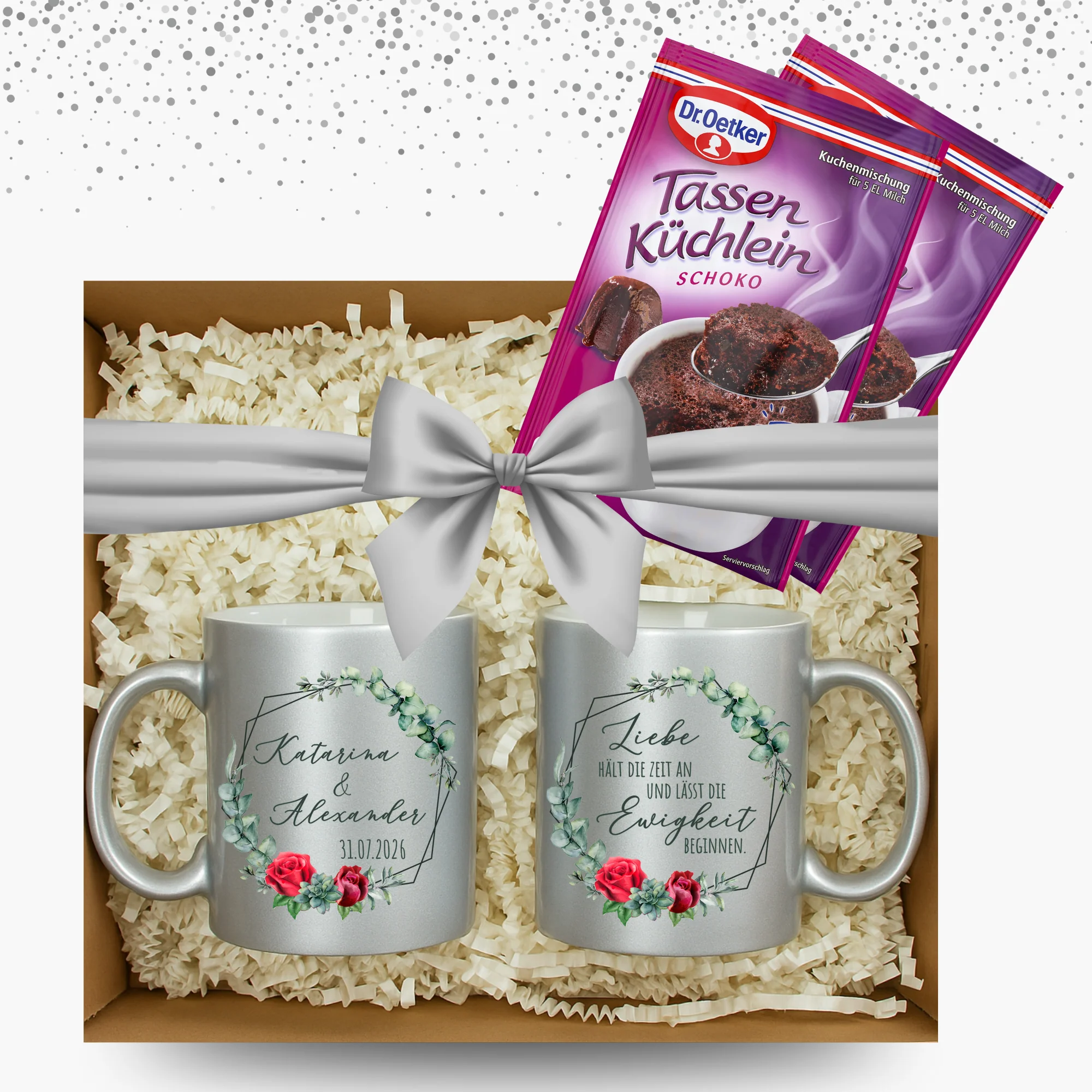 Hochzeitsgeschenk - Geschenkset Zwei Tassen - Image 4
