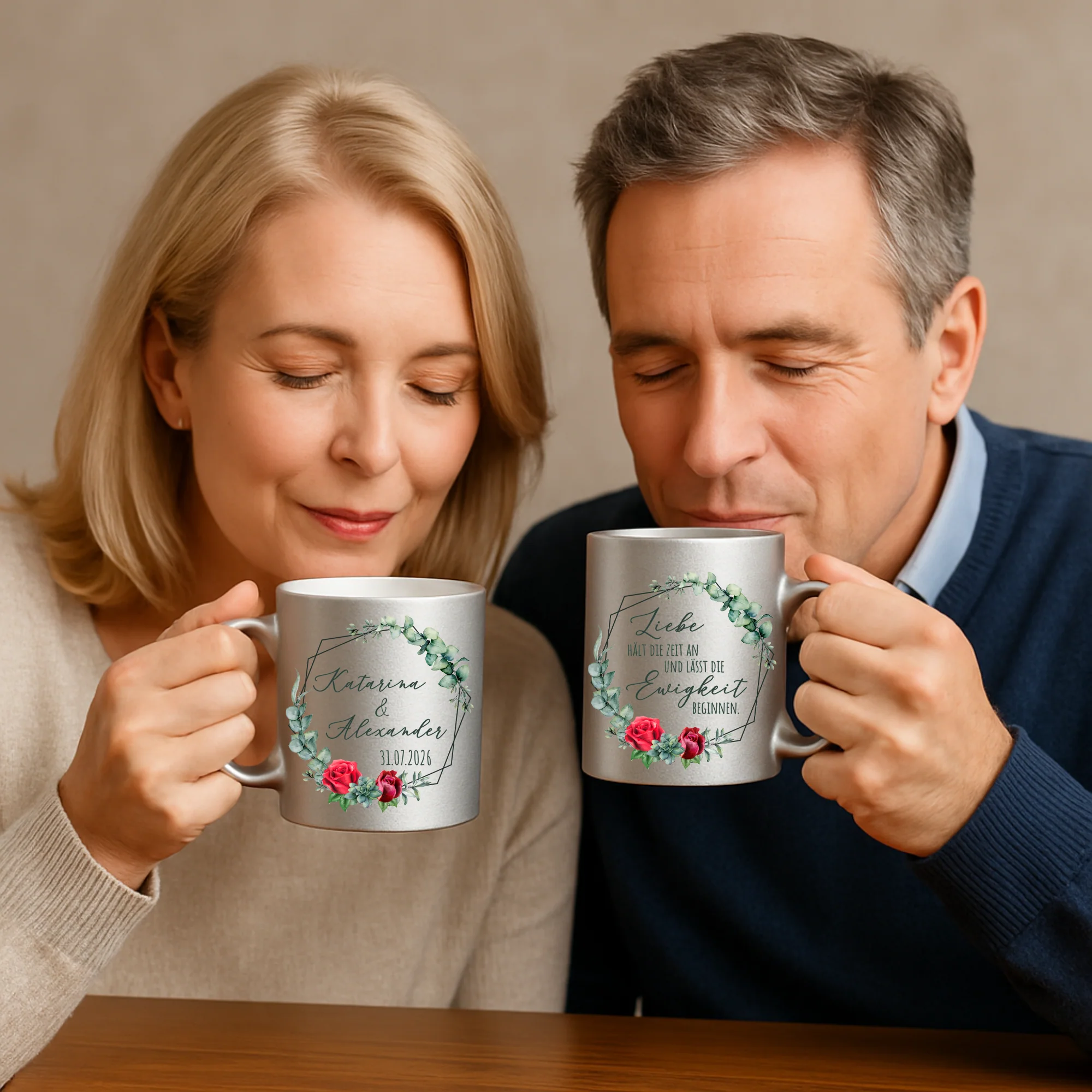 Hochzeitsgeschenk - Geschenkset Zwei Tassen - Image 6
