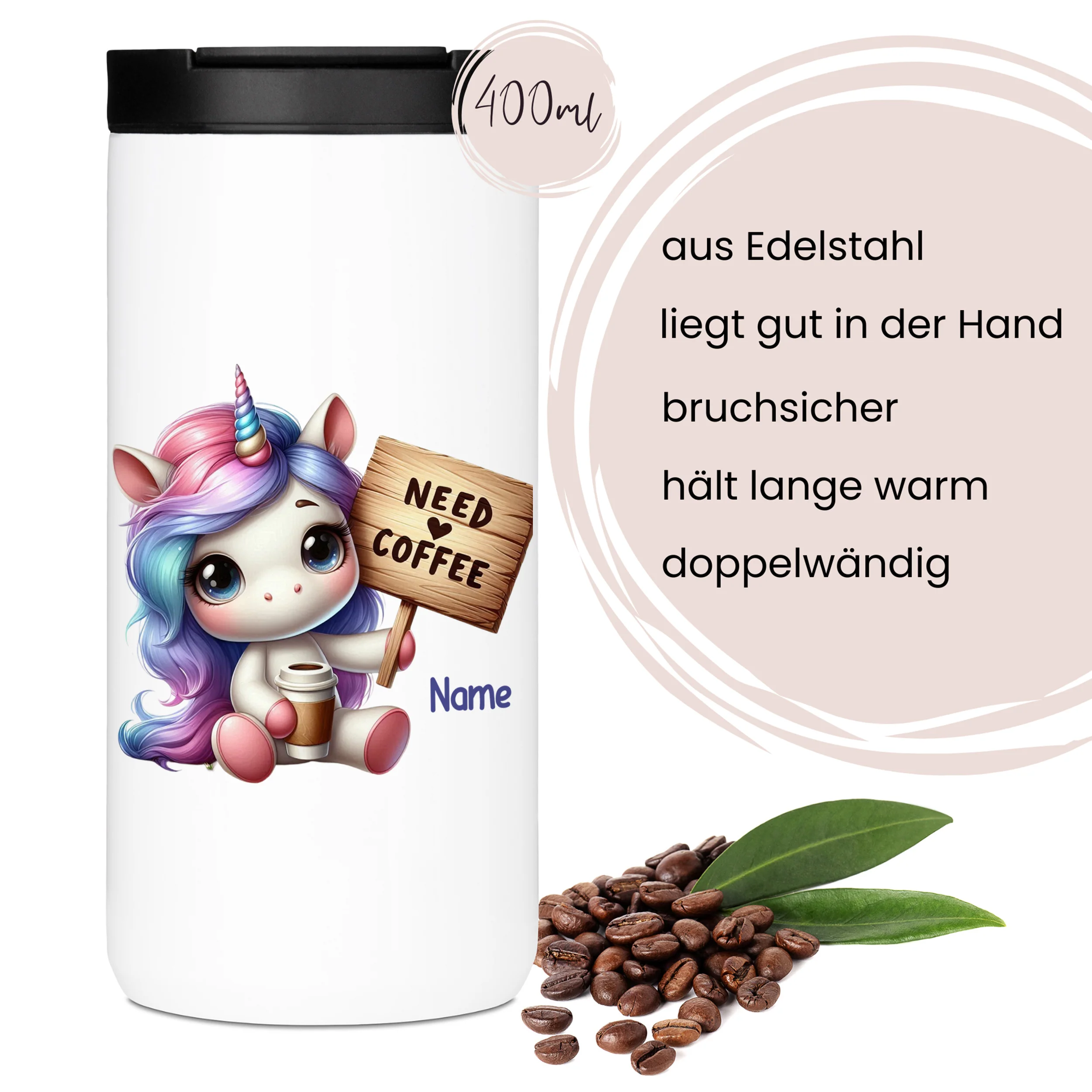 Kaffeebecher Einhorn mit Kaffeetasse - Image 4