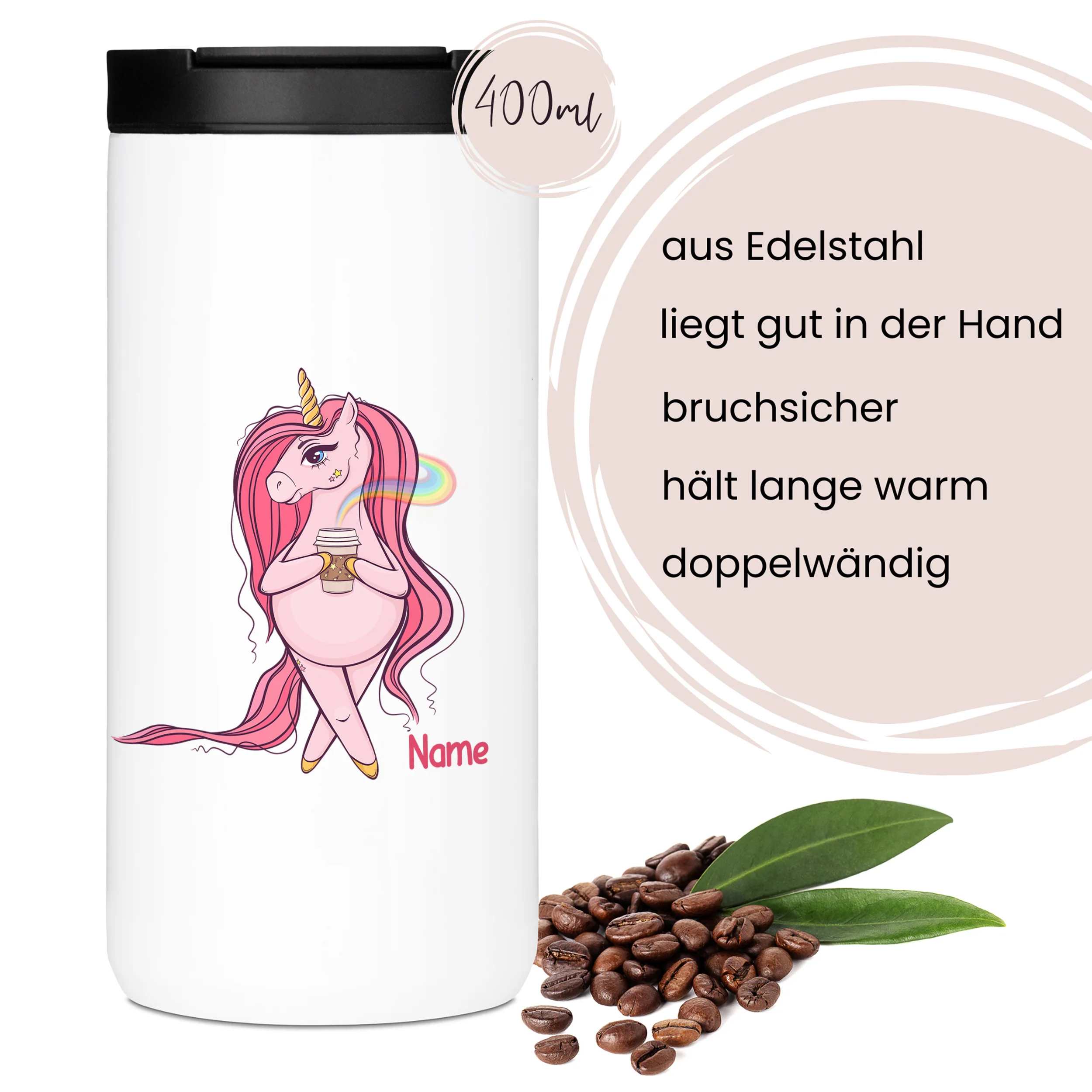 Kaffeebecher Einhorn mit Regenbogen - Image 4