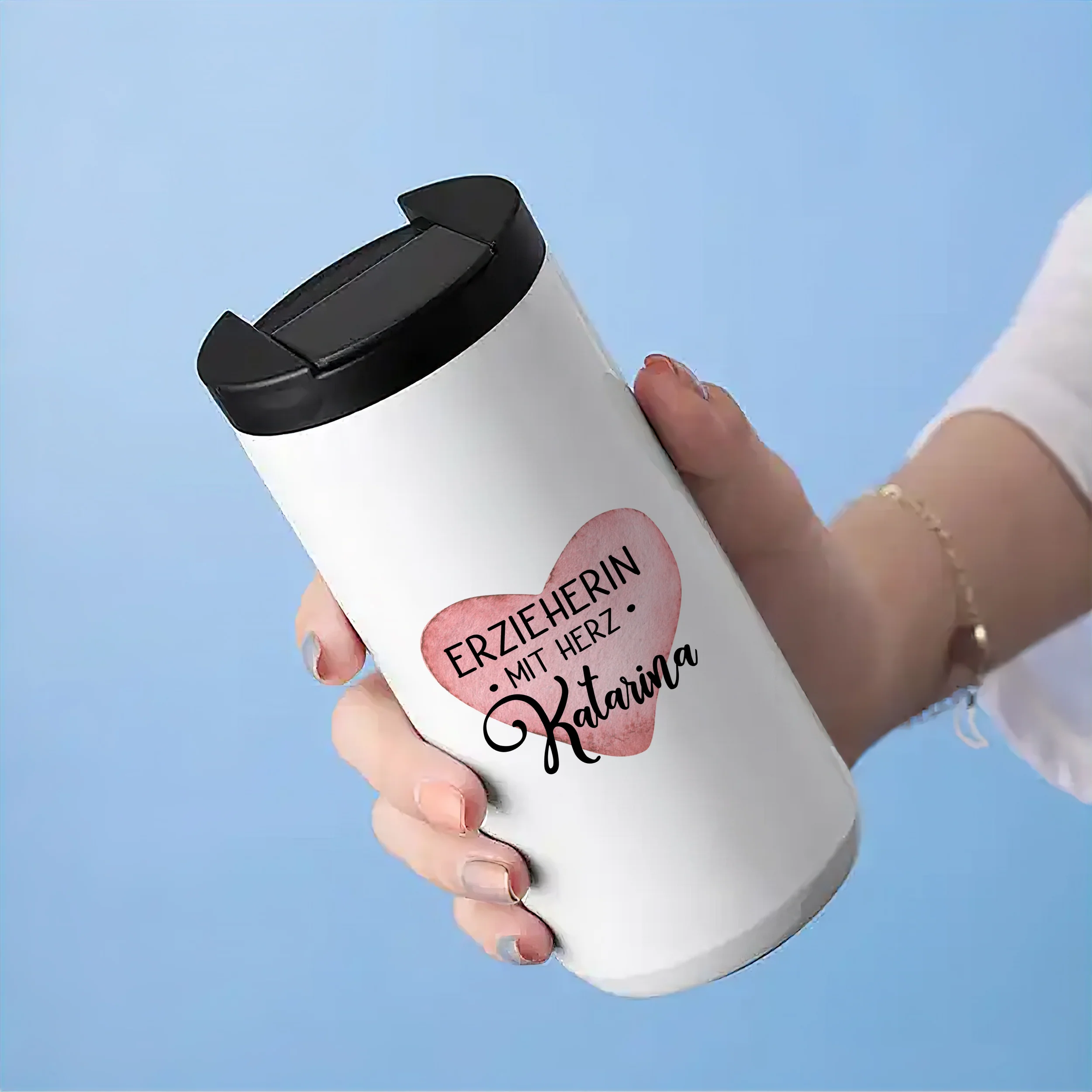 Kaffeebecher Erzieherinnen mit Herz - Image 3