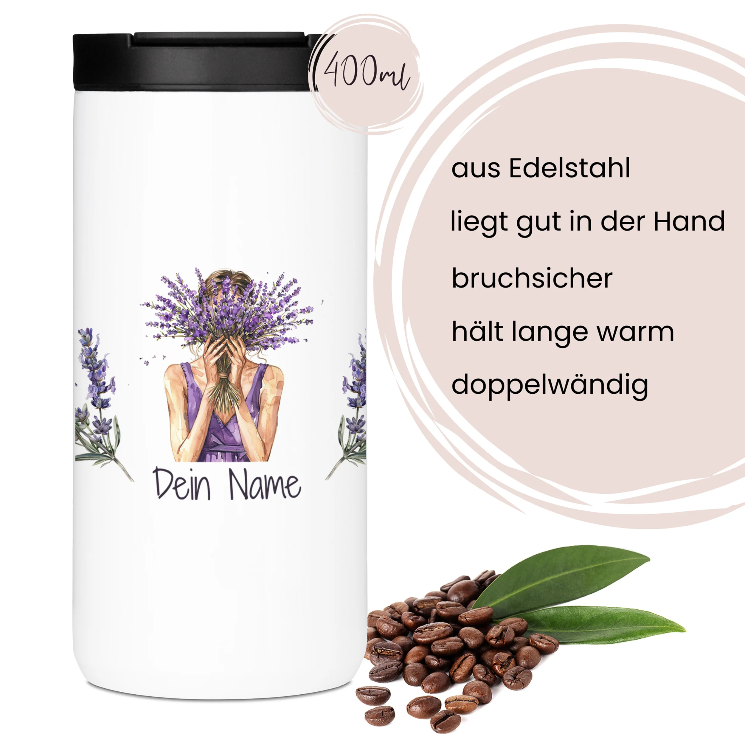 Kaffeebecher Lavendel Motiv - Image 4