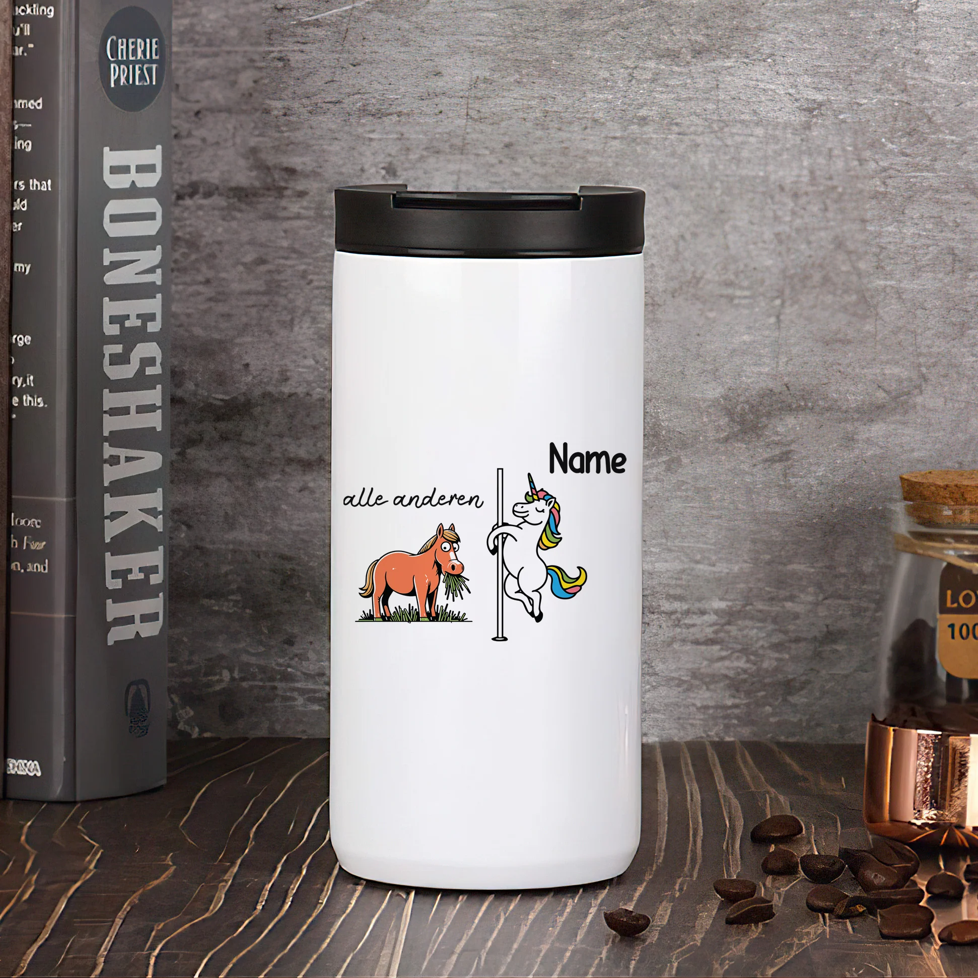 Kaffeebecher mit Einhorn und Pferd - Image 2