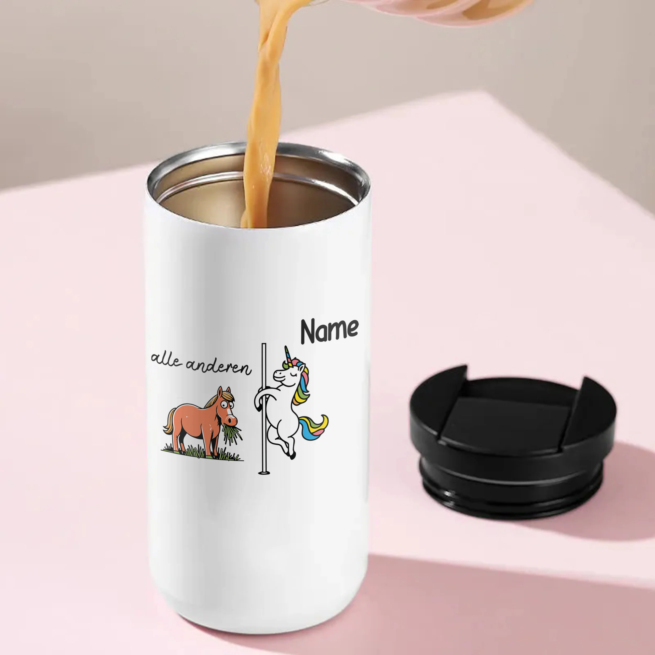 Kaffeebecher mit Einhorn und Pferd - Image 5