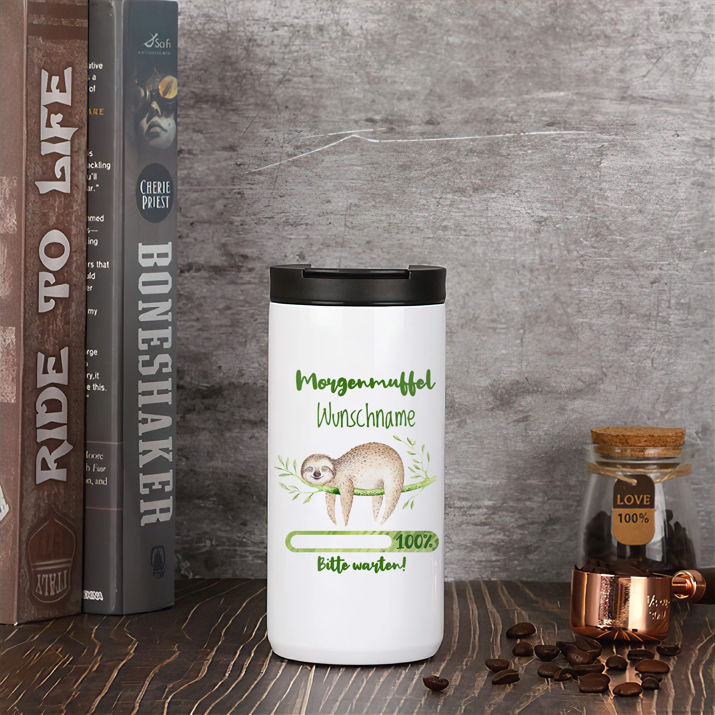 Kaffeebecher mit Faultier Morgenmuffel - Image 4