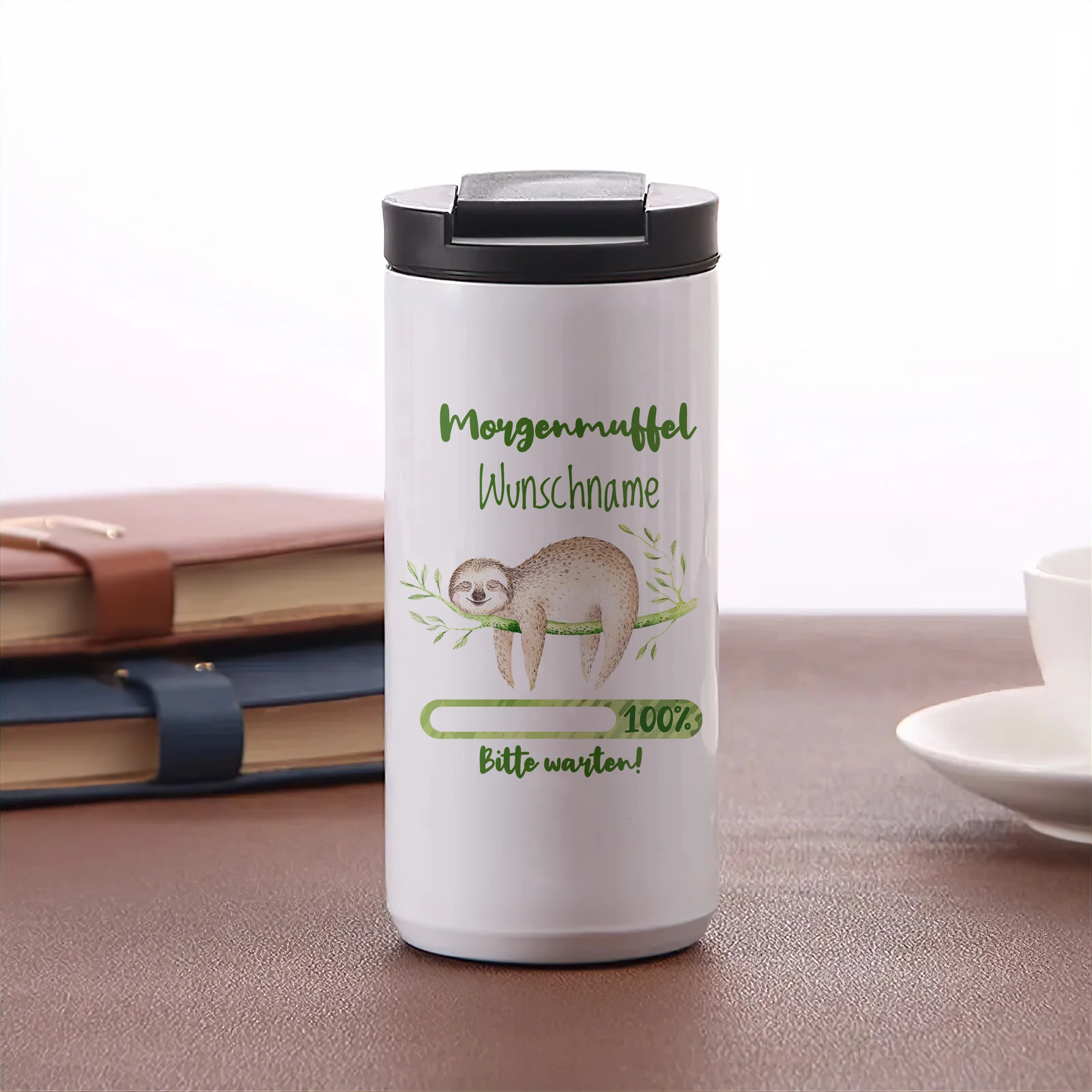 Kaffeebecher mit Faultier Morgenmuffel - Image 5