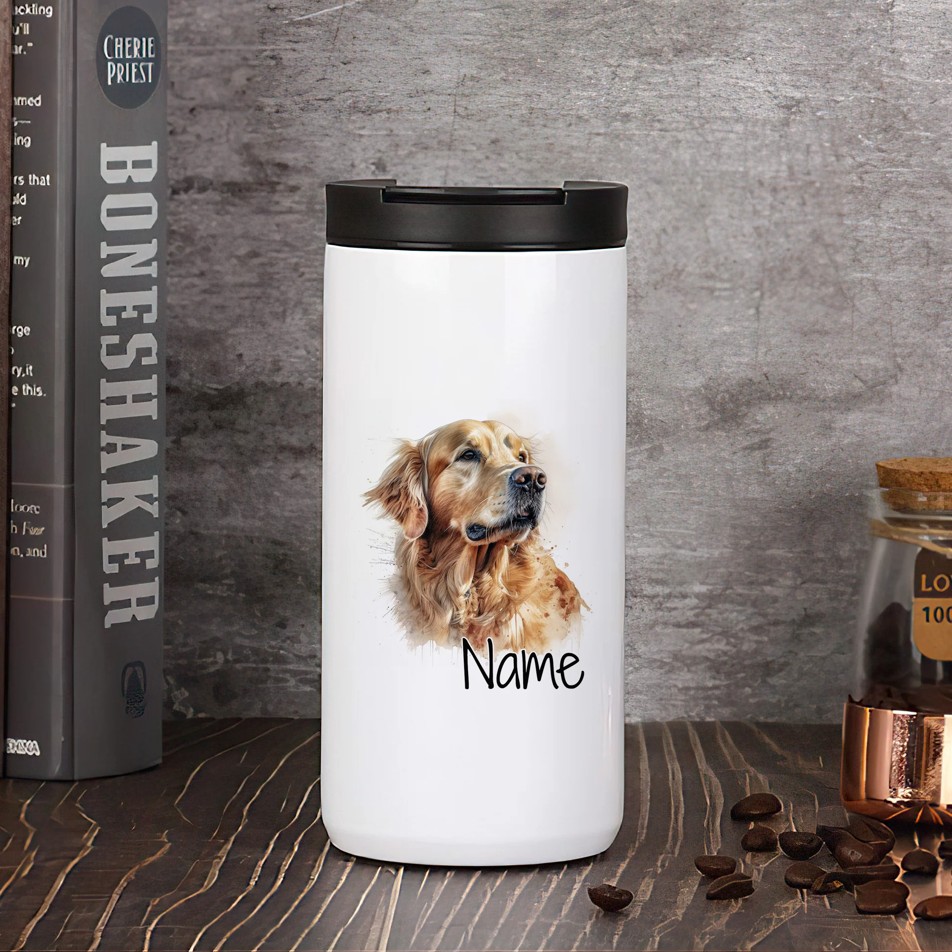 Kaffeebecher mit Golden Retriever - Image 2