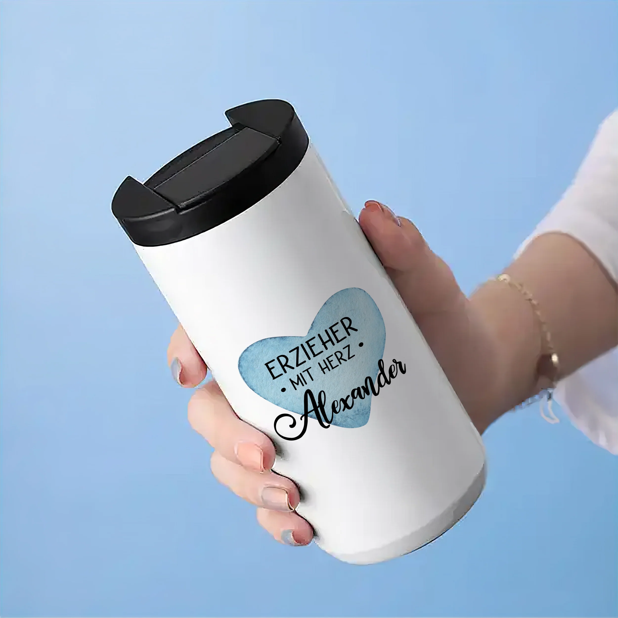 Kaffeebecher Erzieher mit Herz - Image 3