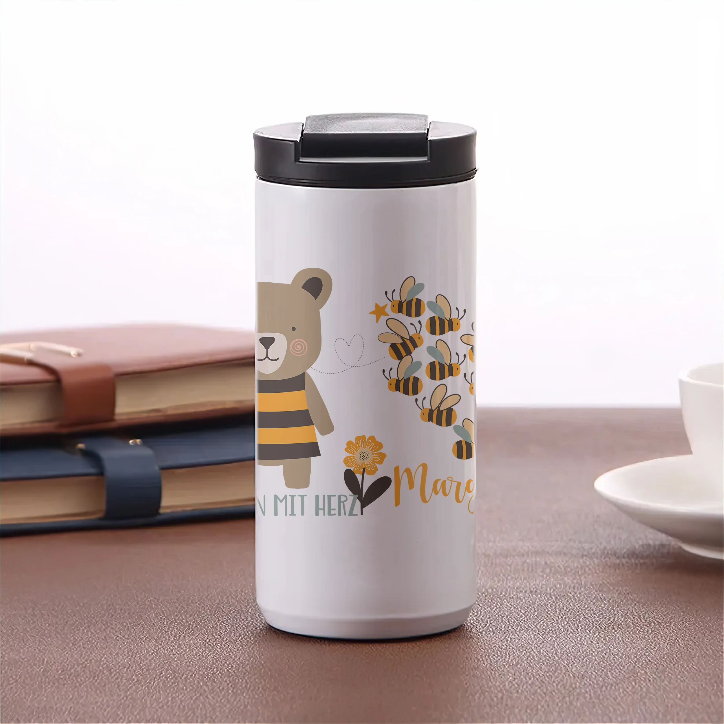 Kaffeebecher mit Herz und Bienenliebe - Image 4
