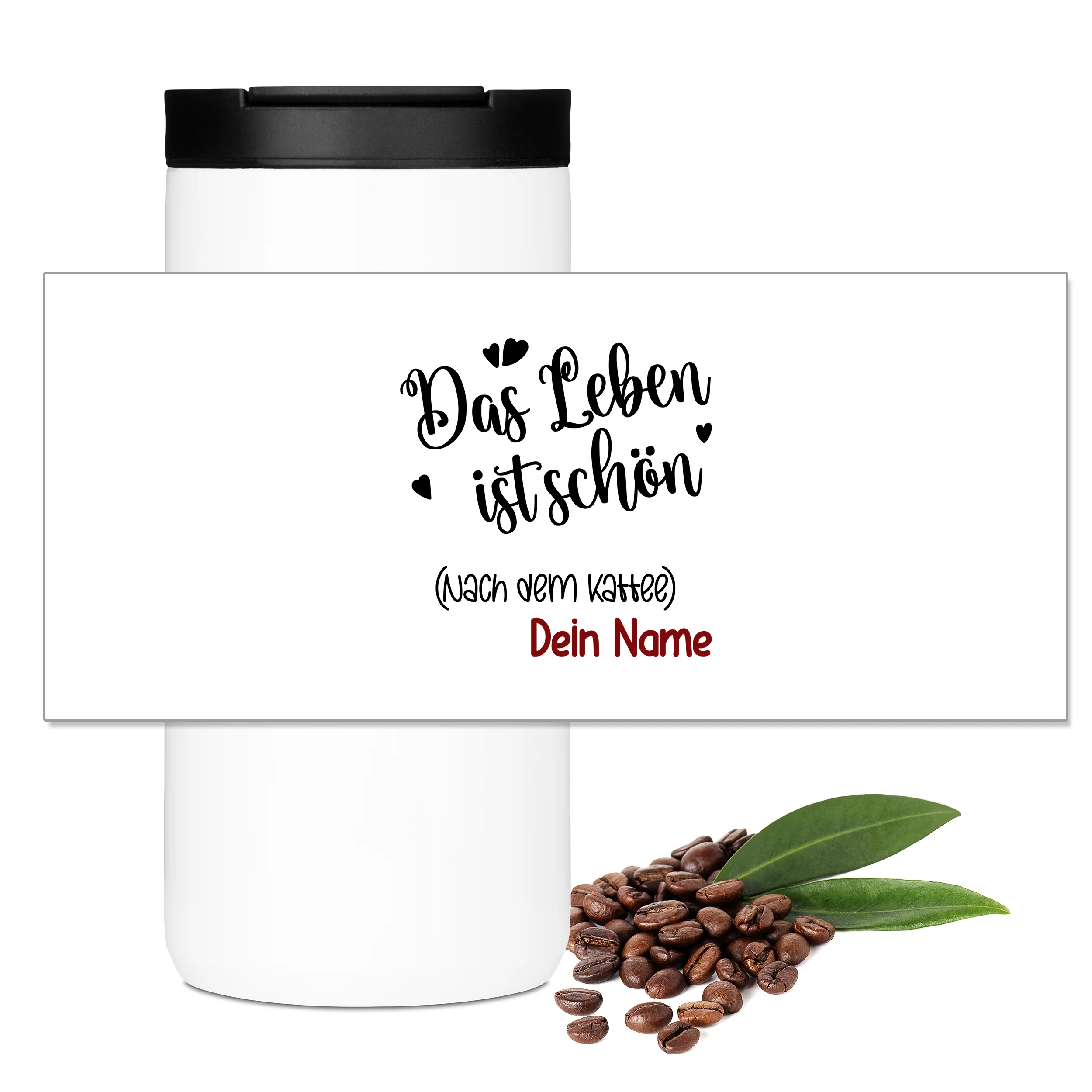 Kaffeebecher mit Motiv "Das Leben ist schön" - Image 3