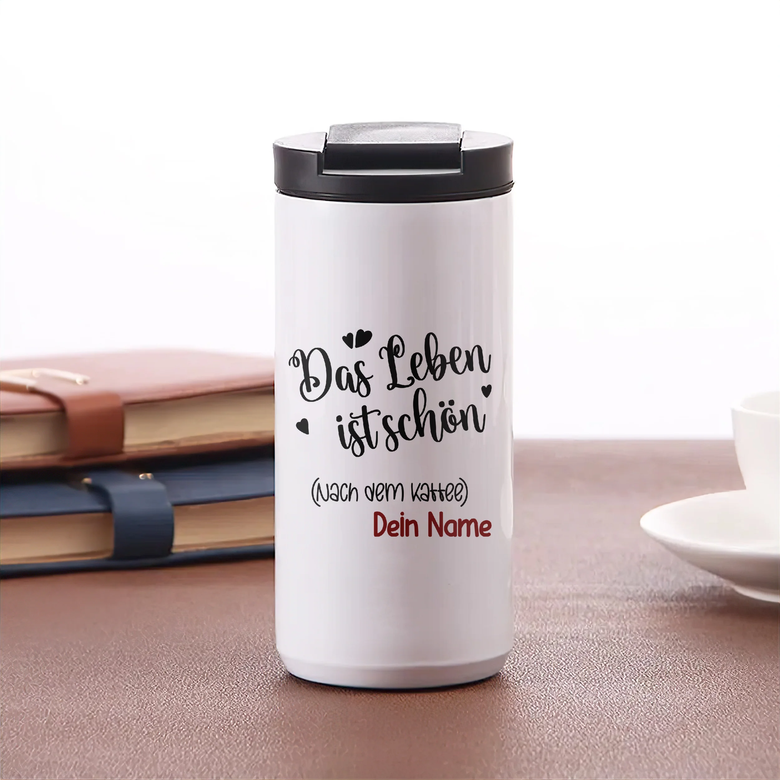 Kaffeebecher mit Motiv "Das Leben ist schön" - Image 4