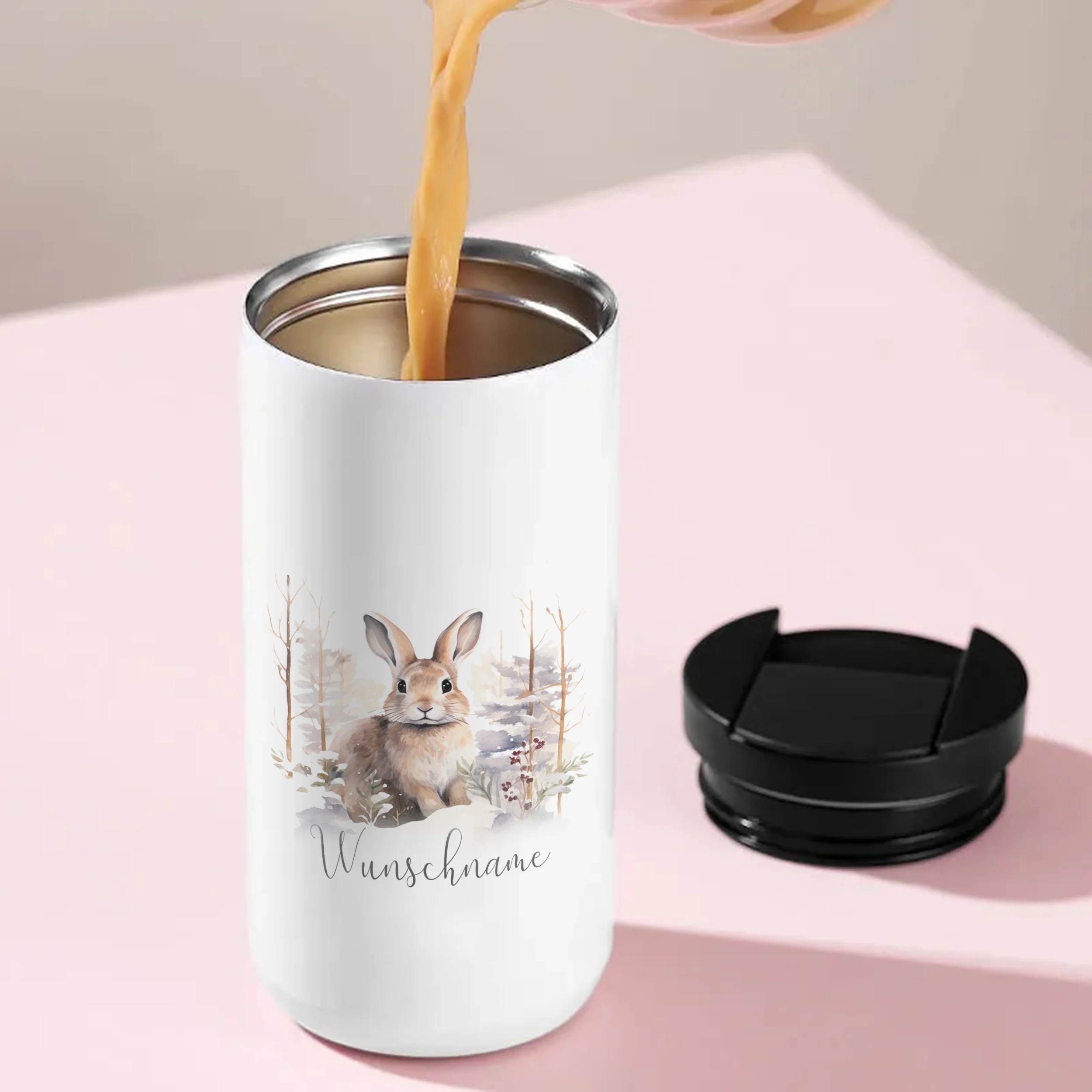 Kaffeebecher mit niedlichem Hasen - Image 2
