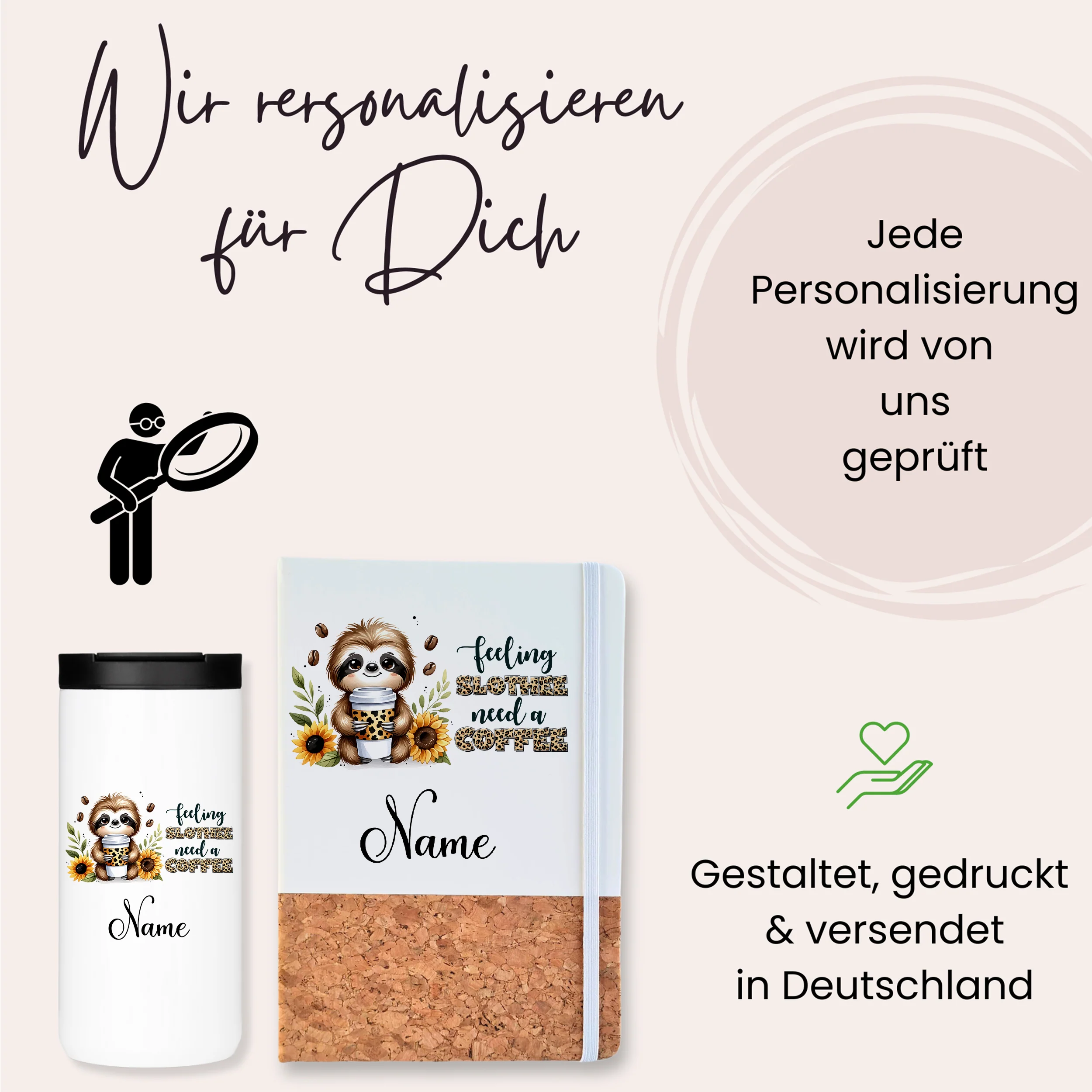 Kaffeebecher mit Notizbuch - Für Sloth-Liebhaber - Image 2