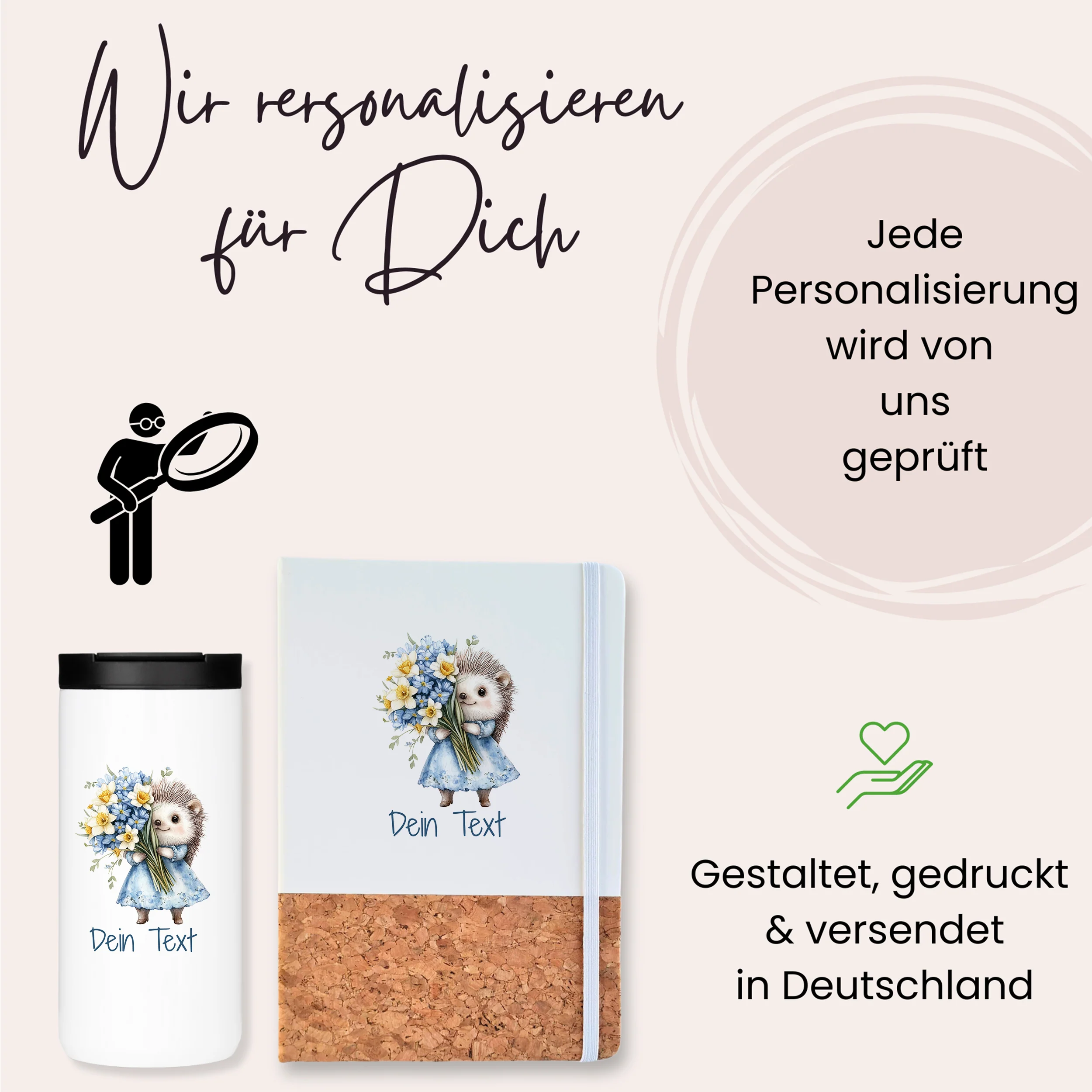 Kaffeebecher mit Notizbuch - Igel - Image 2