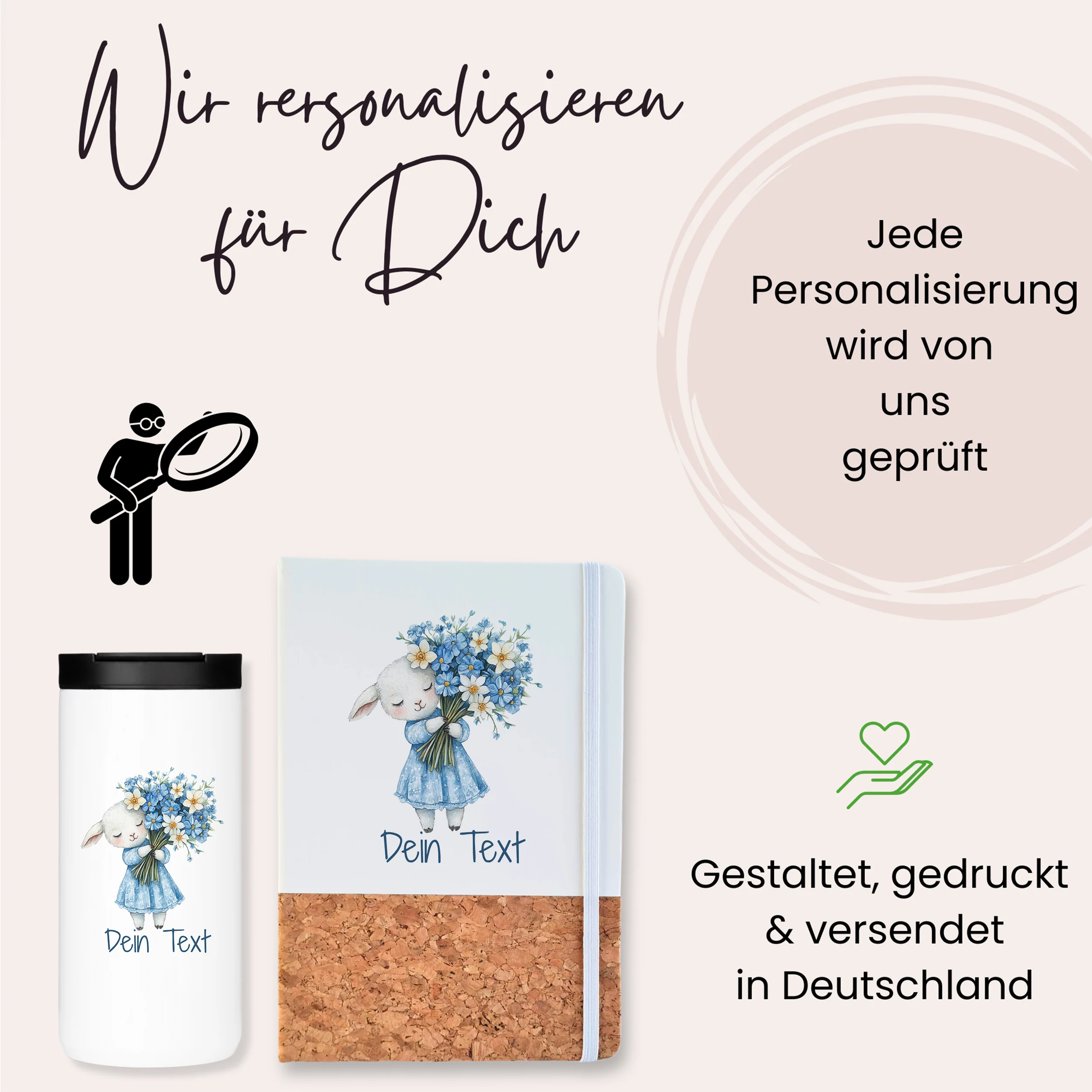 Kaffeebecher mit Notizbuch mit Kaninchen Motiv - Image 3