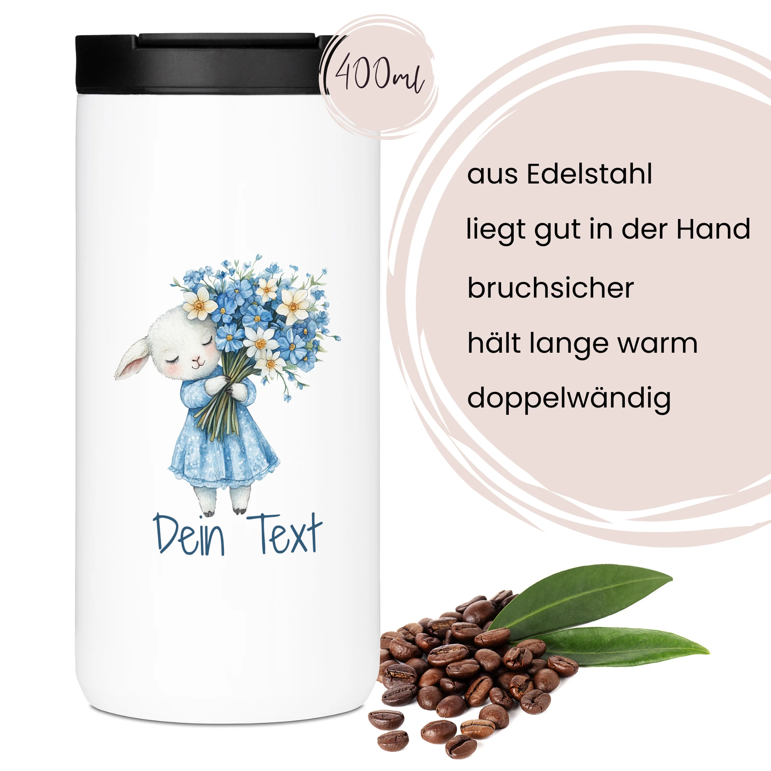 Kaffeebecher mit Notizbuch mit Kaninchen Motiv - Image 4