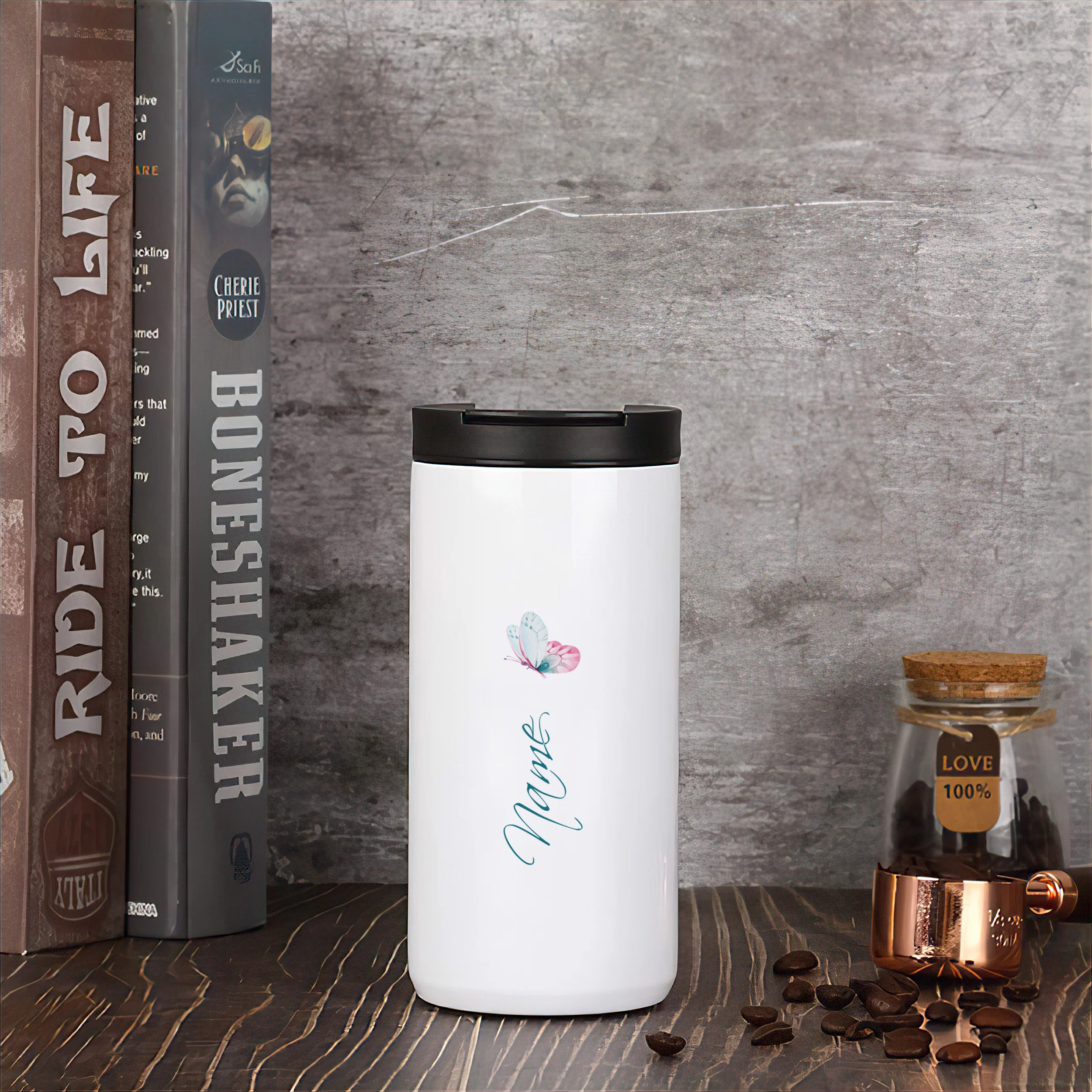 Kaffeebecher mit Schmetterling - Image 4