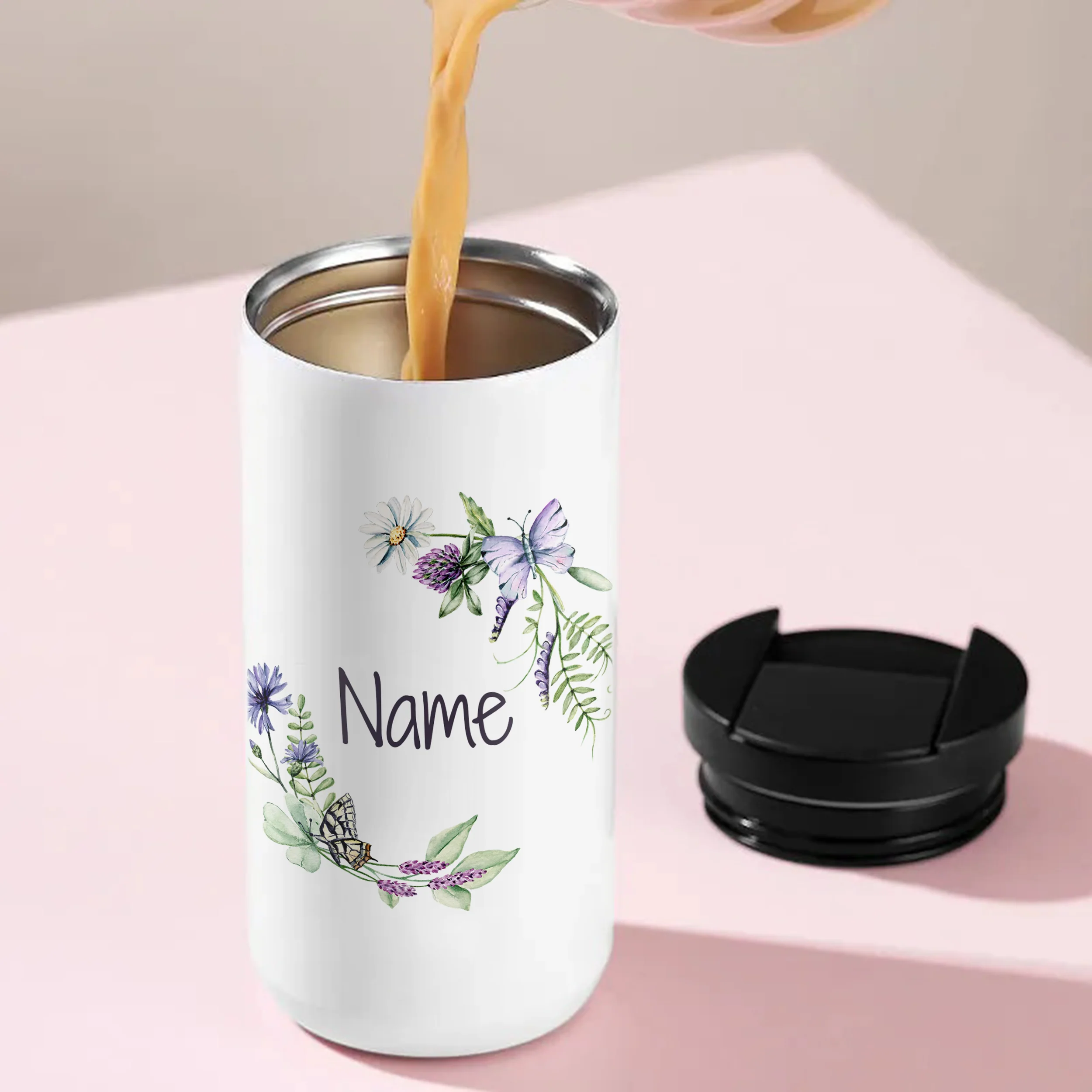 Kaffeebecher Thermo mit Blumenmotiv - Image 5
