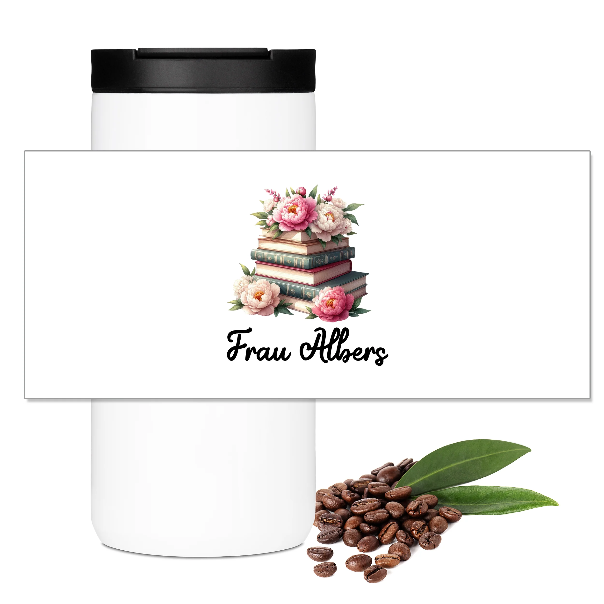 Kaffeebecher Thermo mit Bücher-Motiv - Image 3
