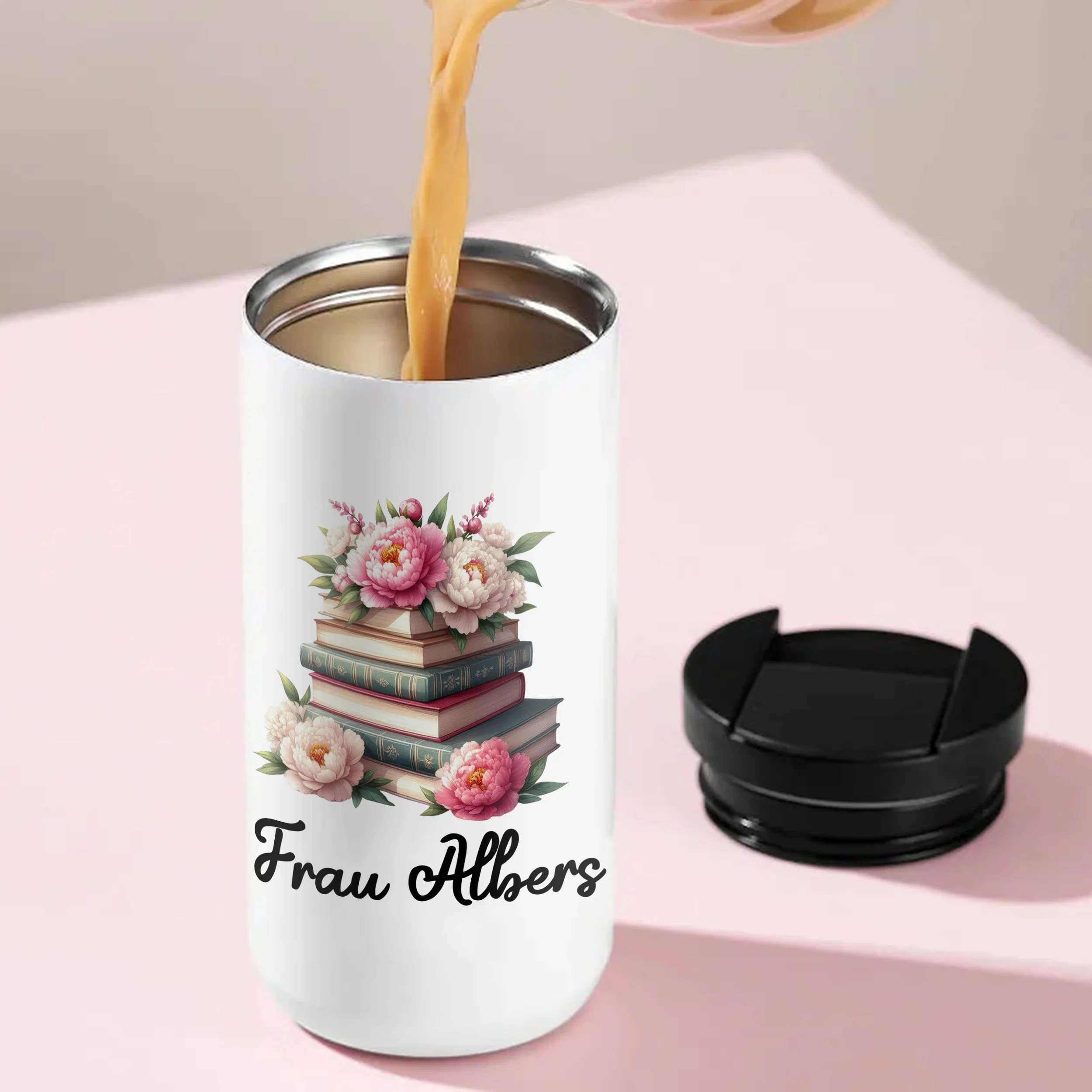 Kaffeebecher Thermo mit Bücher-Motiv - Image 4