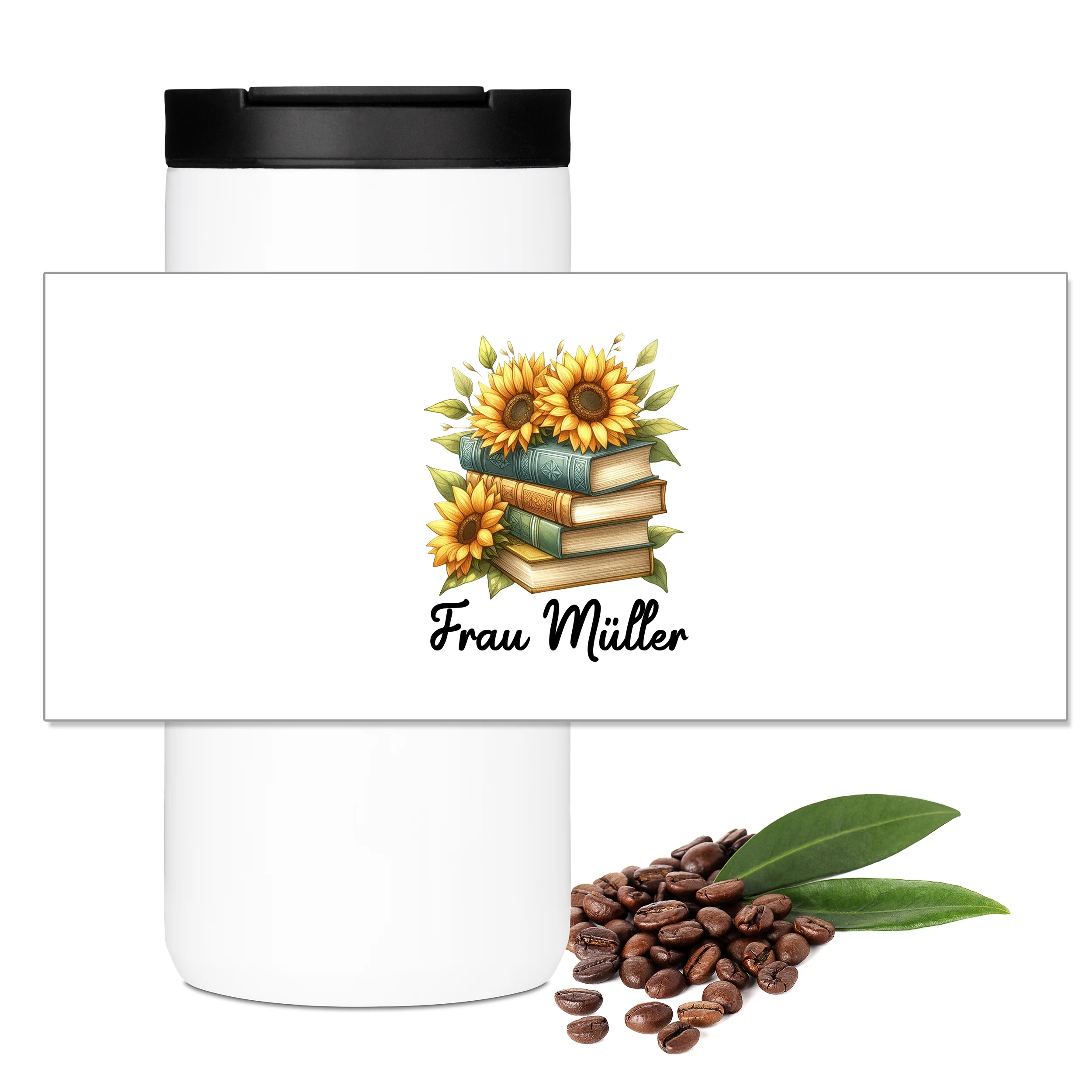 Kaffeebecher Thermo mit Sonnenblumen - Image 3