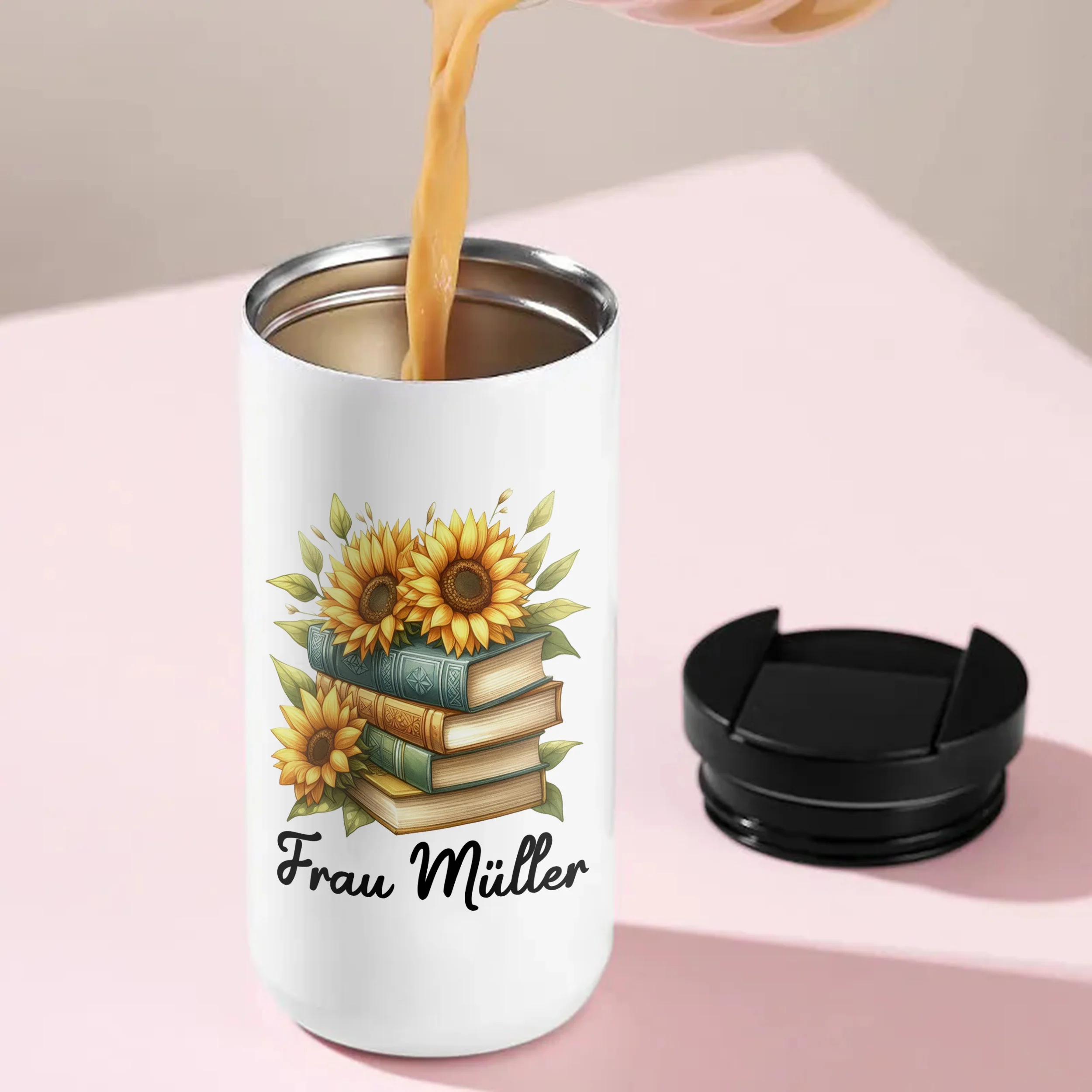 Kaffeebecher Thermo mit Sonnenblumen - Image 4