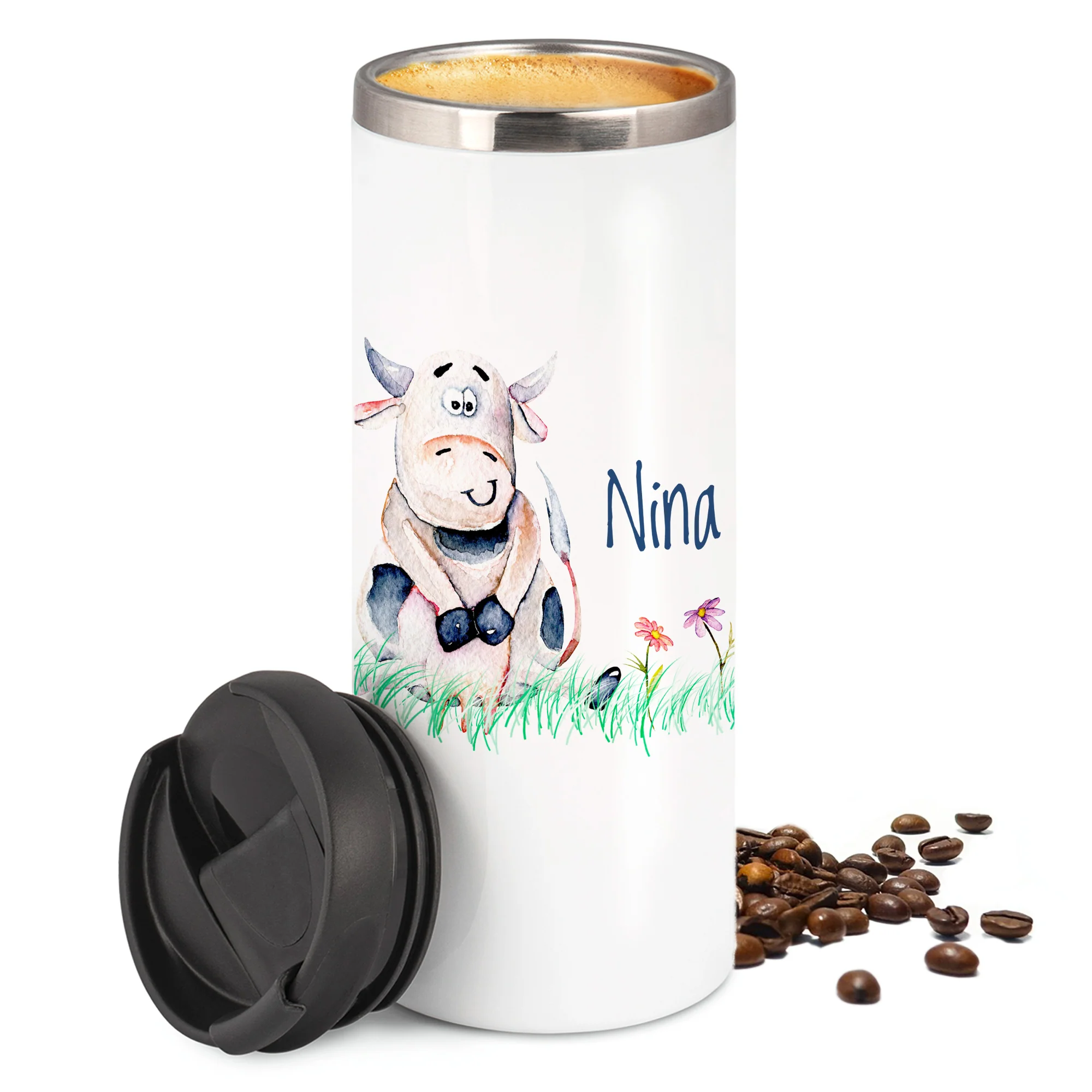 Kaffeebecher Wunschname lustige Kuh - Image 2