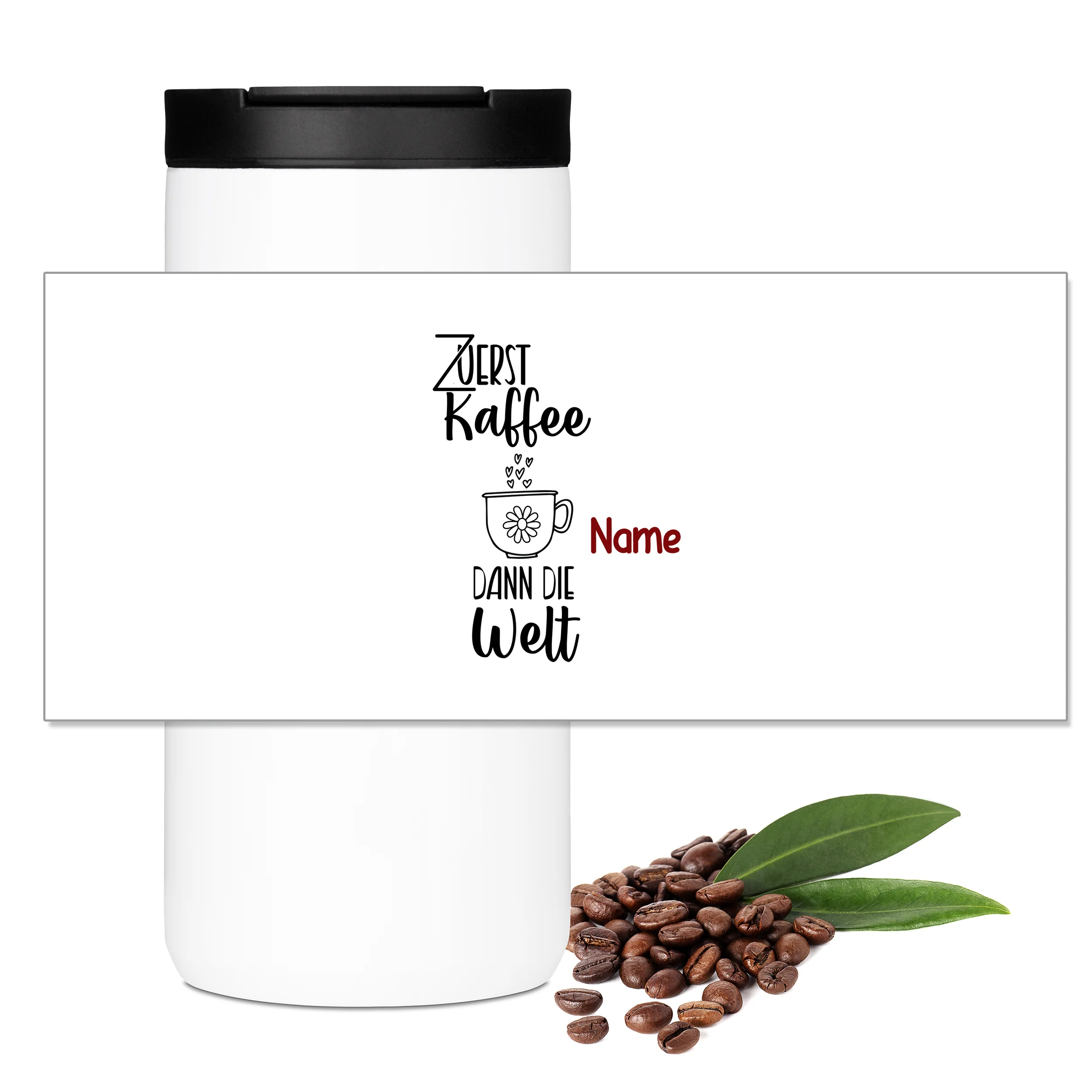 Kaffeebecher Zuerst Kaffee - Dein täglicher Begleiter - Image 3