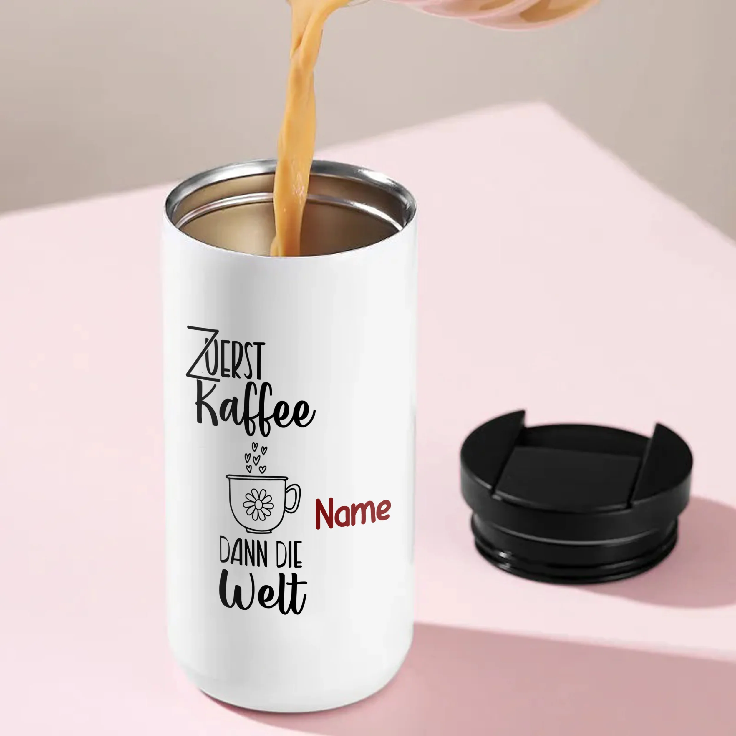 Kaffeebecher Zuerst Kaffee - Dein täglicher Begleiter - Image 5