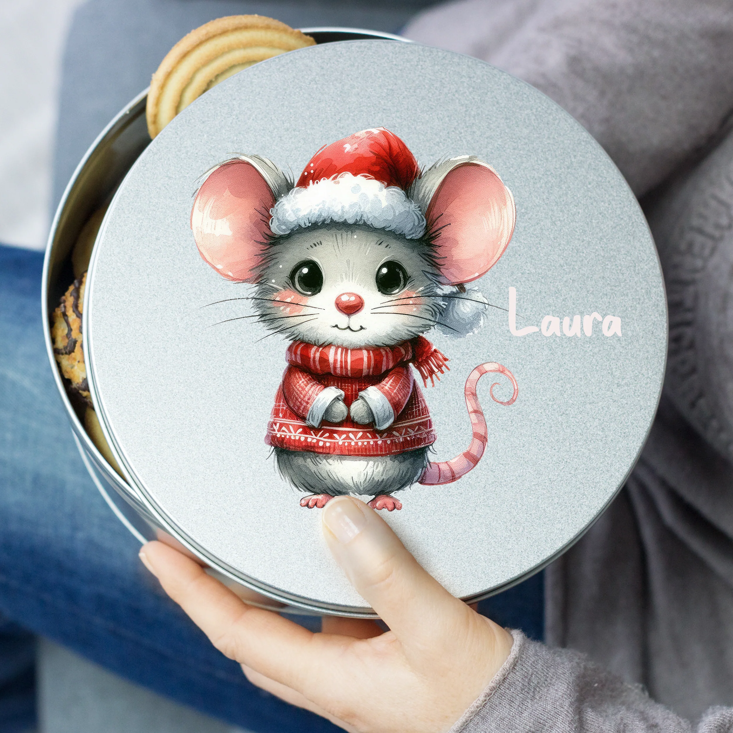 Keksdose Maus im Weihnachtslook - Süße Naschereien stilvoll aufbewahren - Image 5