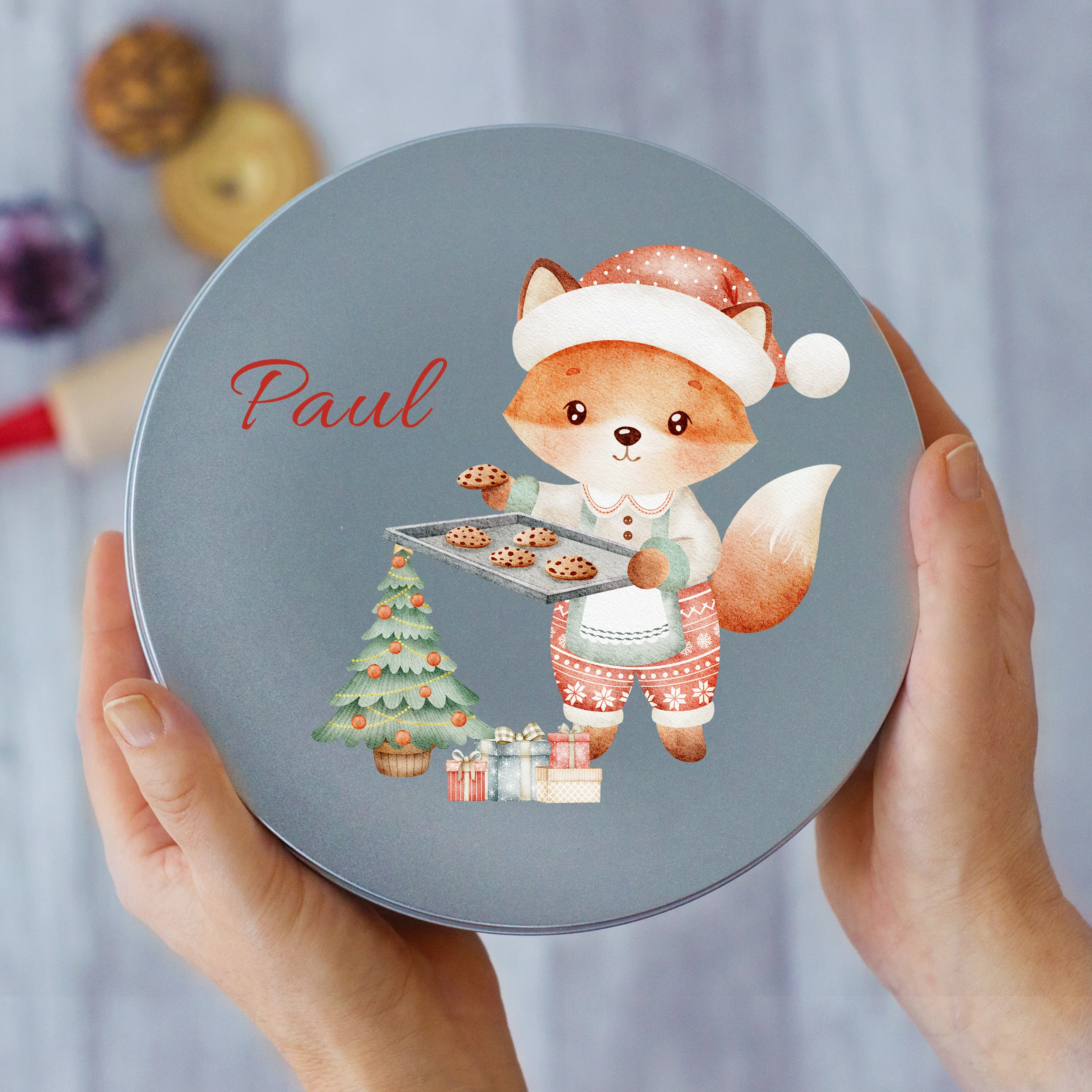 Keksdose mit Fuchs - Weihnachtsfreude für dein Zuhause - Image 3
