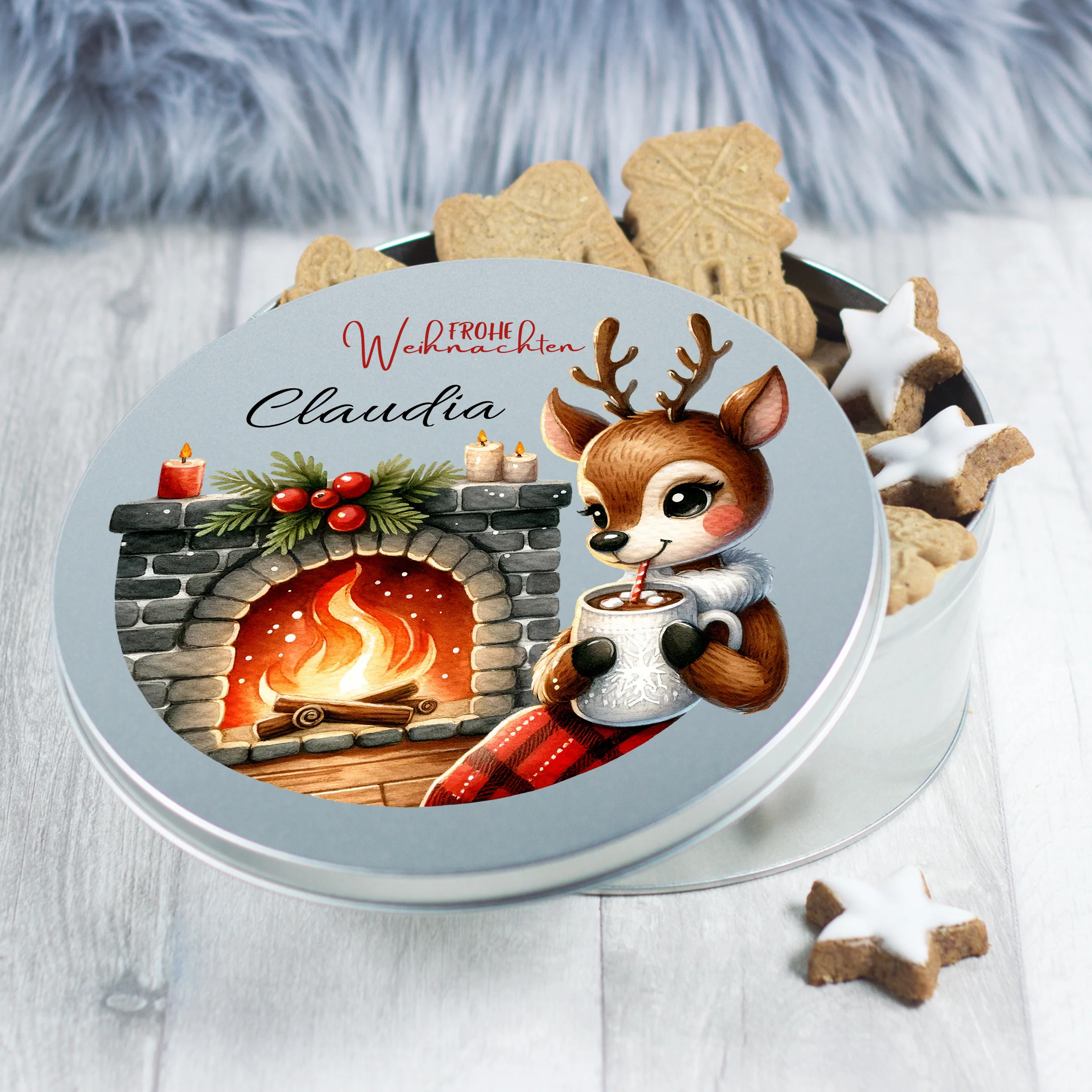 Keksdose mit Rentier - Für gemütliche Weihnachten - Image 2