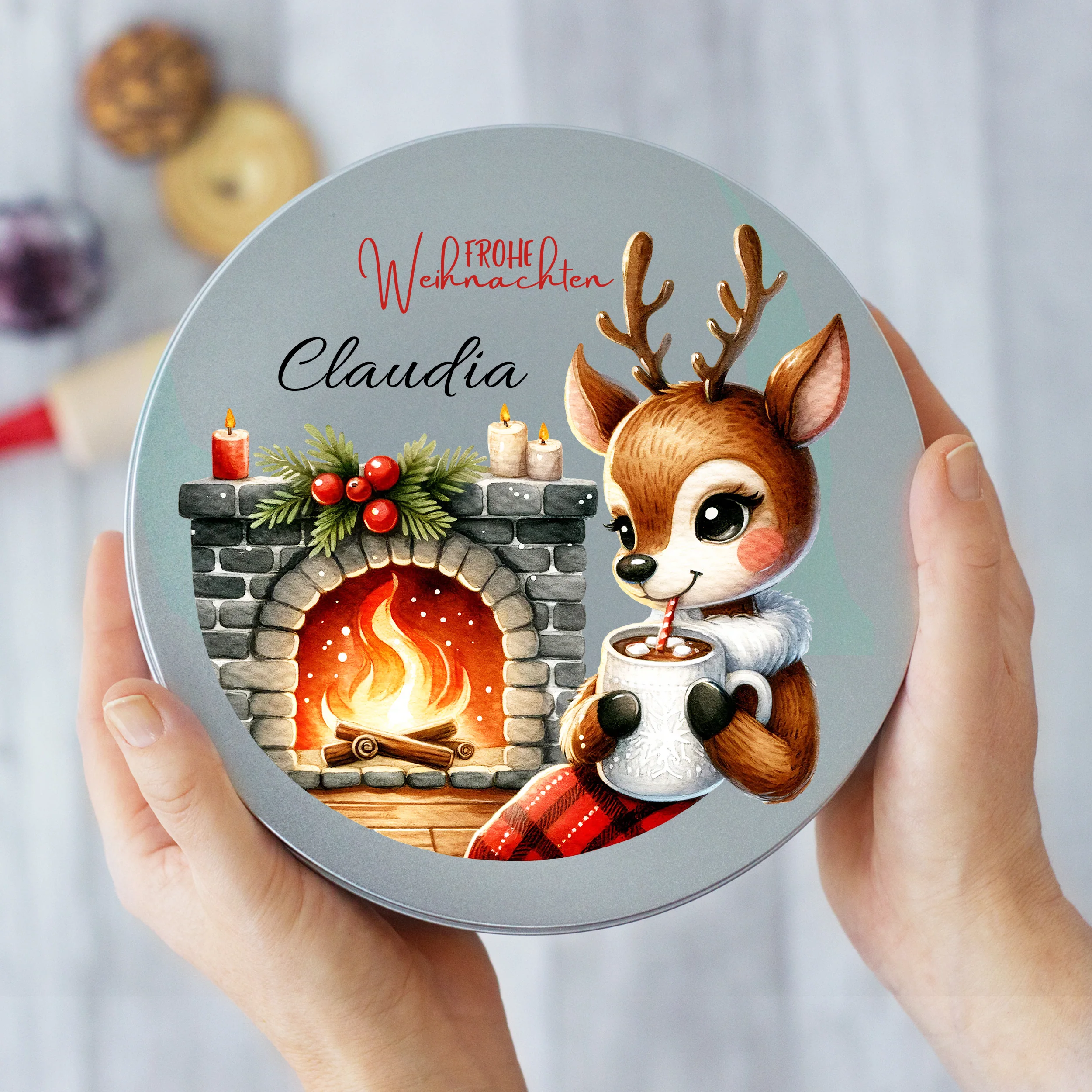 Keksdose mit Rentier - Für gemütliche Weihnachten - Image 3
