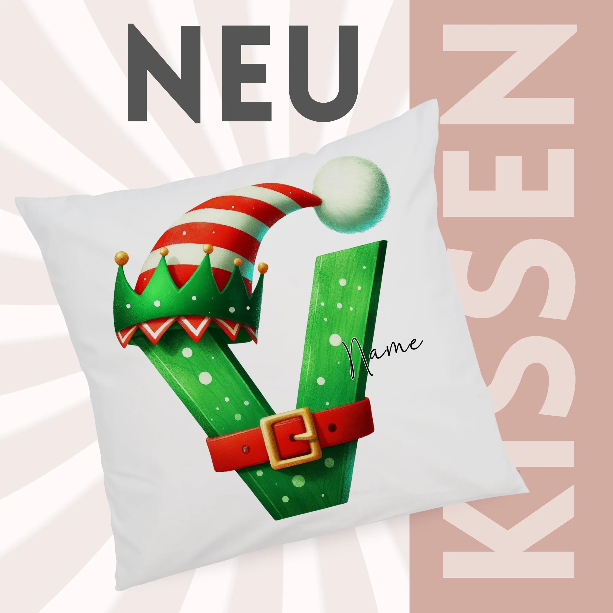 Kissenbezug Buchstabe V - Image 2