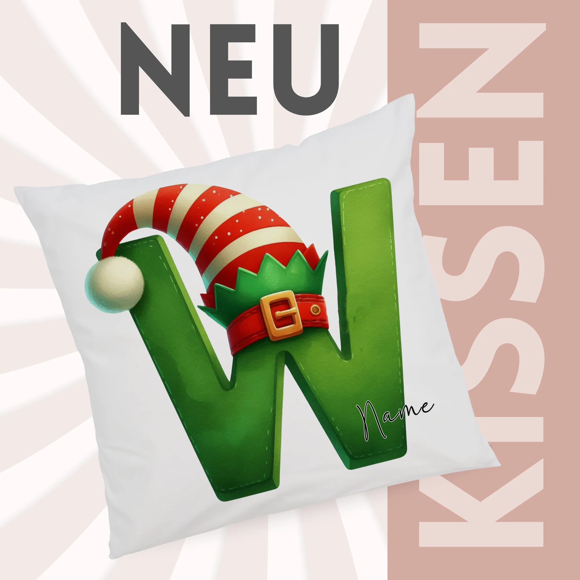 Kissenbezug Buchstabe W - Image 2