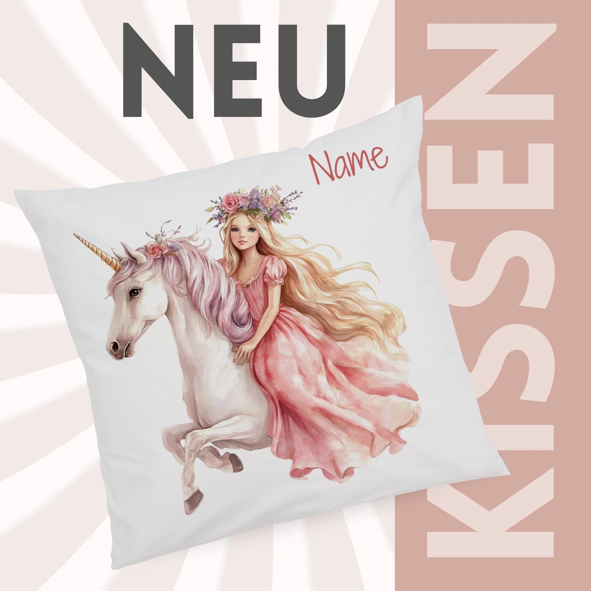 Kissenbezug Einhorn-Mädchen - Image 2